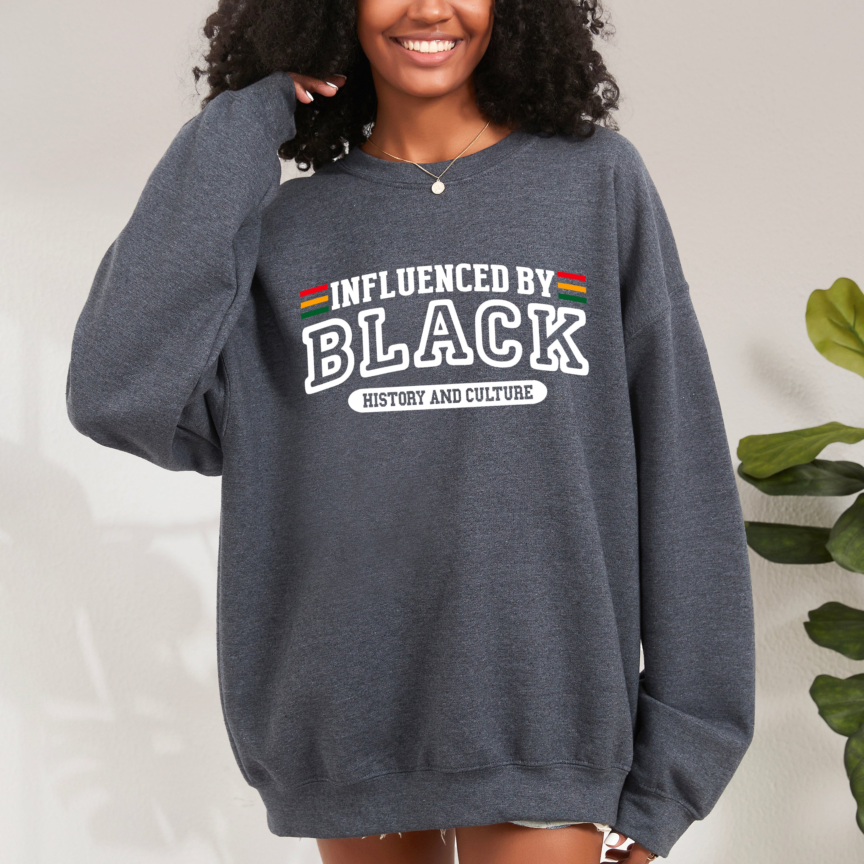 Influenced By Black History And Culture White | Sweatshirt