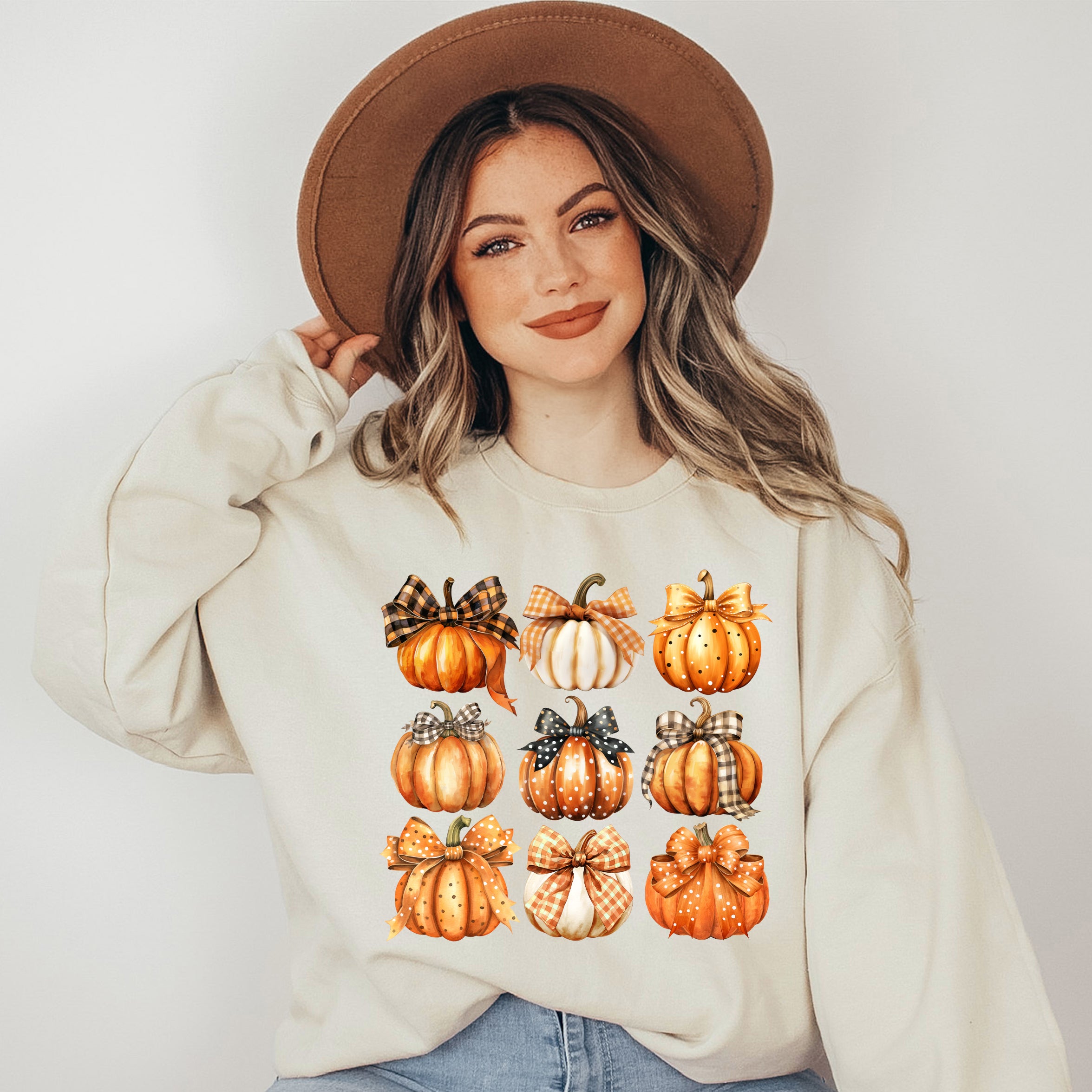 Coquette Fall Pumpkin Chart | Sweatshirt