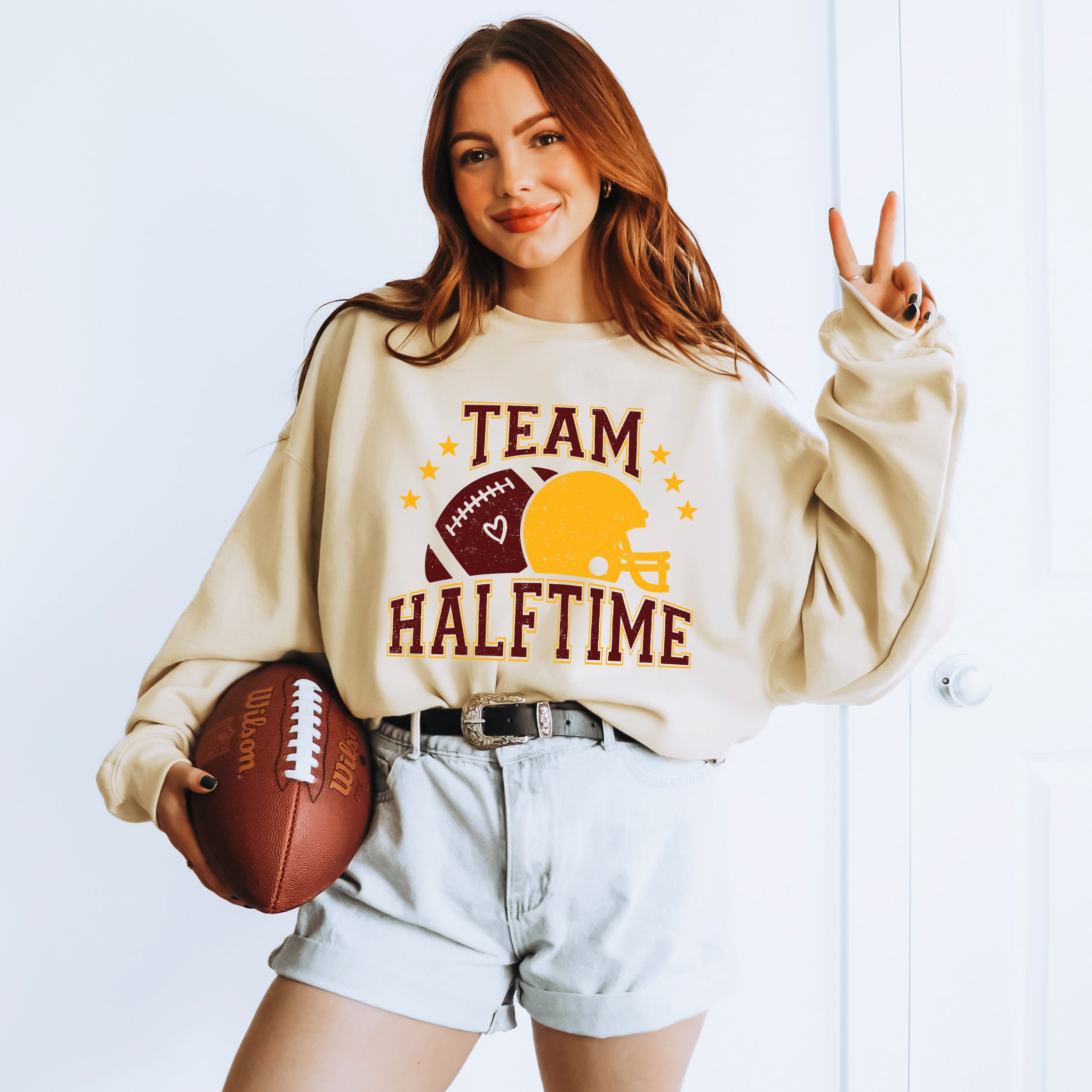 Team Halftime Distressed - Maroon | Sweatshirt