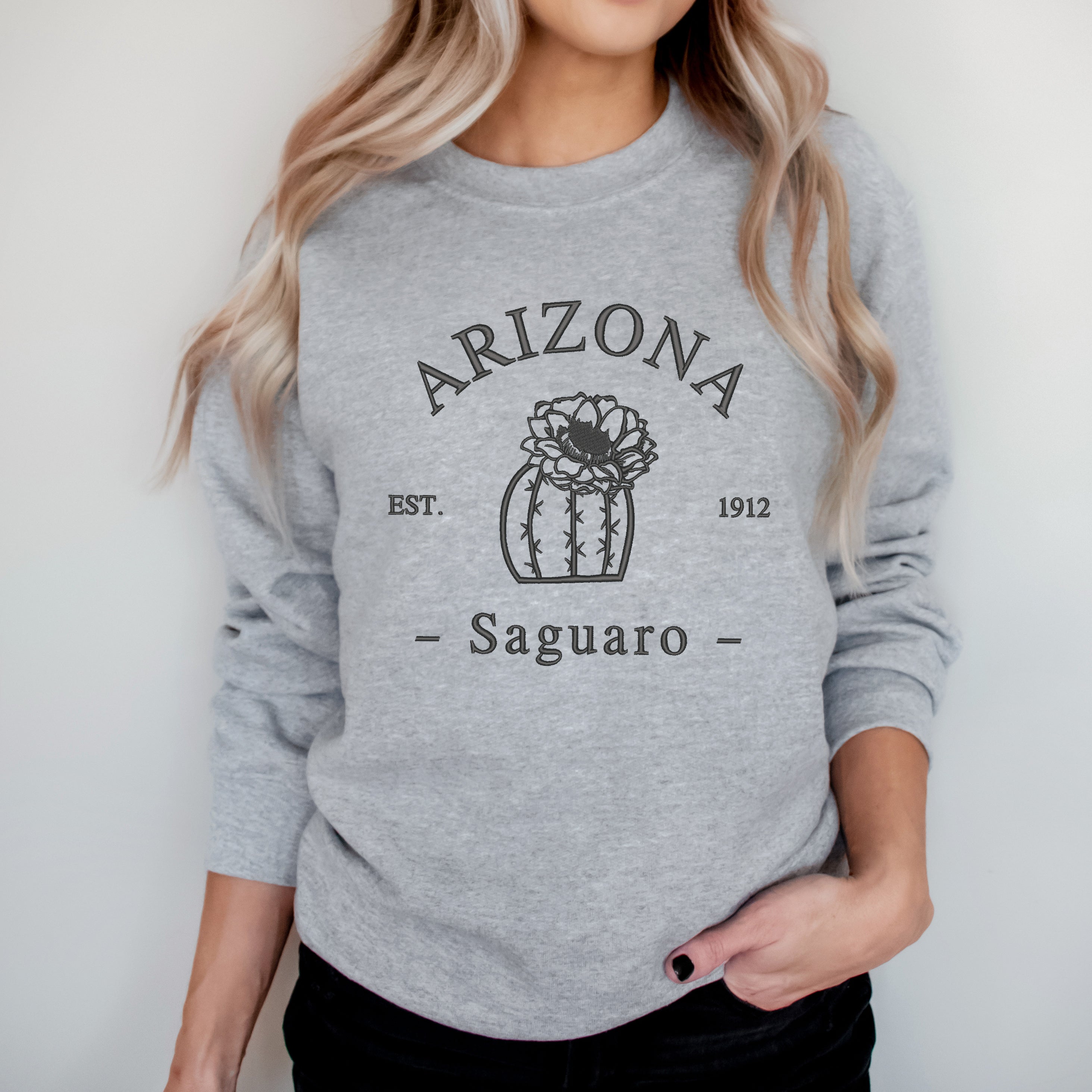 Embroidered Arizona Flower | Sweatshirt