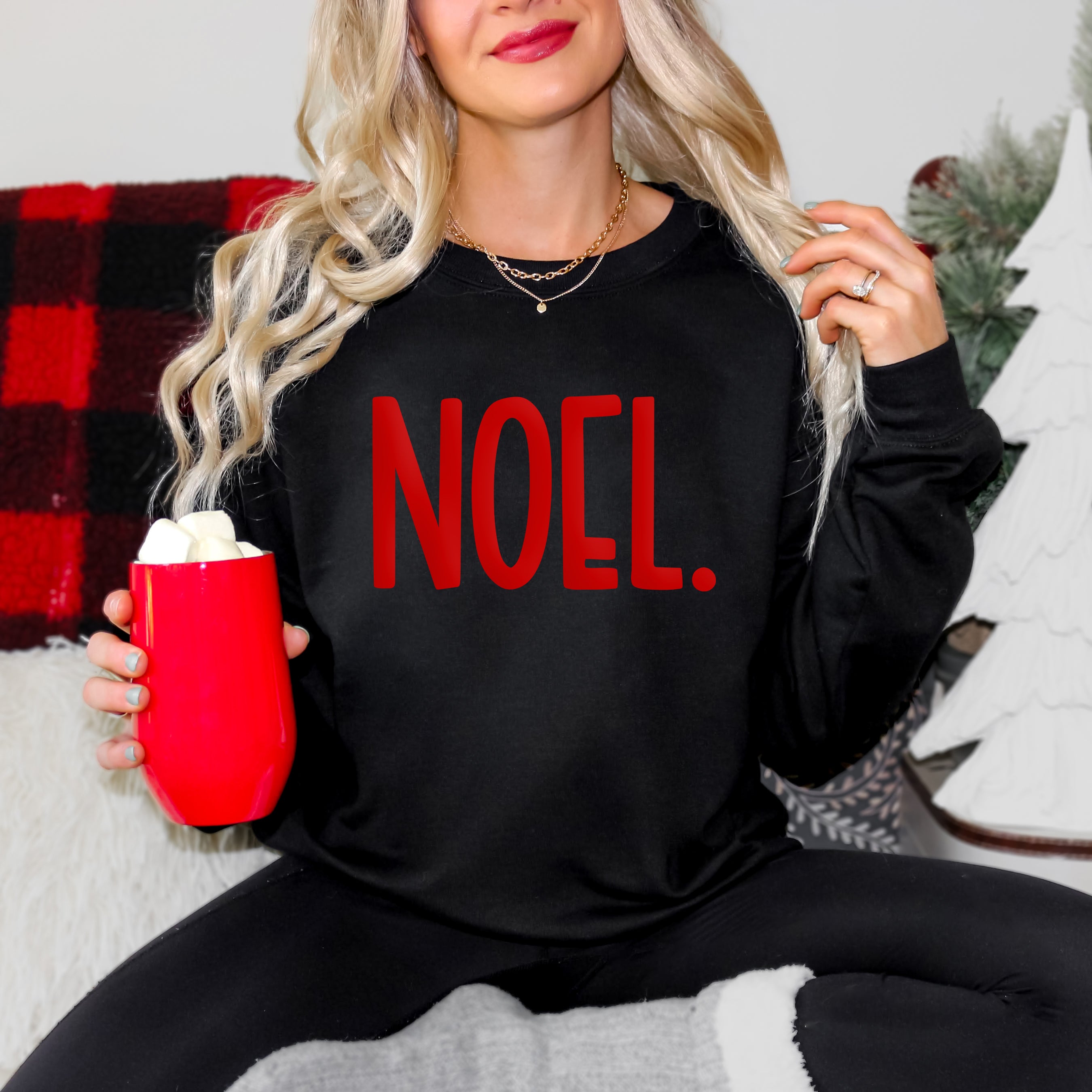 Noel Bold Puff Print |Sweatshirt