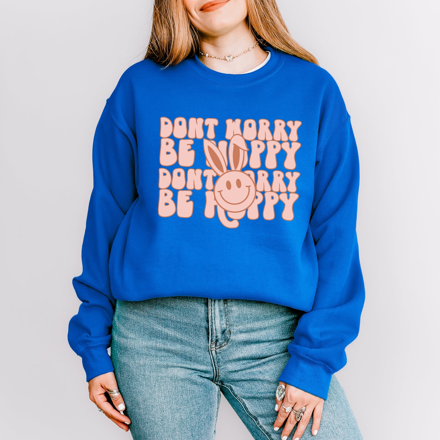Don't Worry Be Hoppy Stacked | Sweatshirt