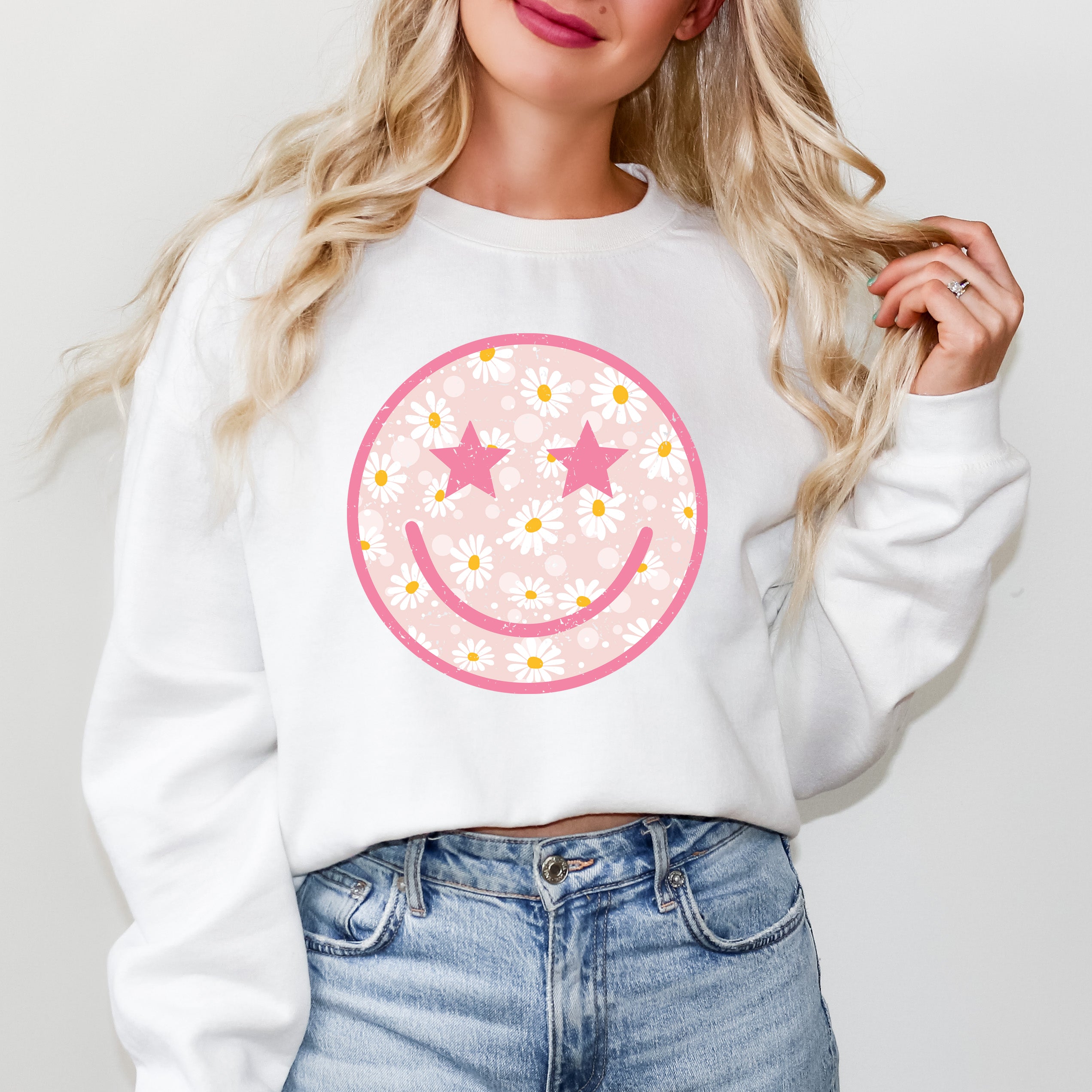 Floral Smiley Face | Sweatshirt