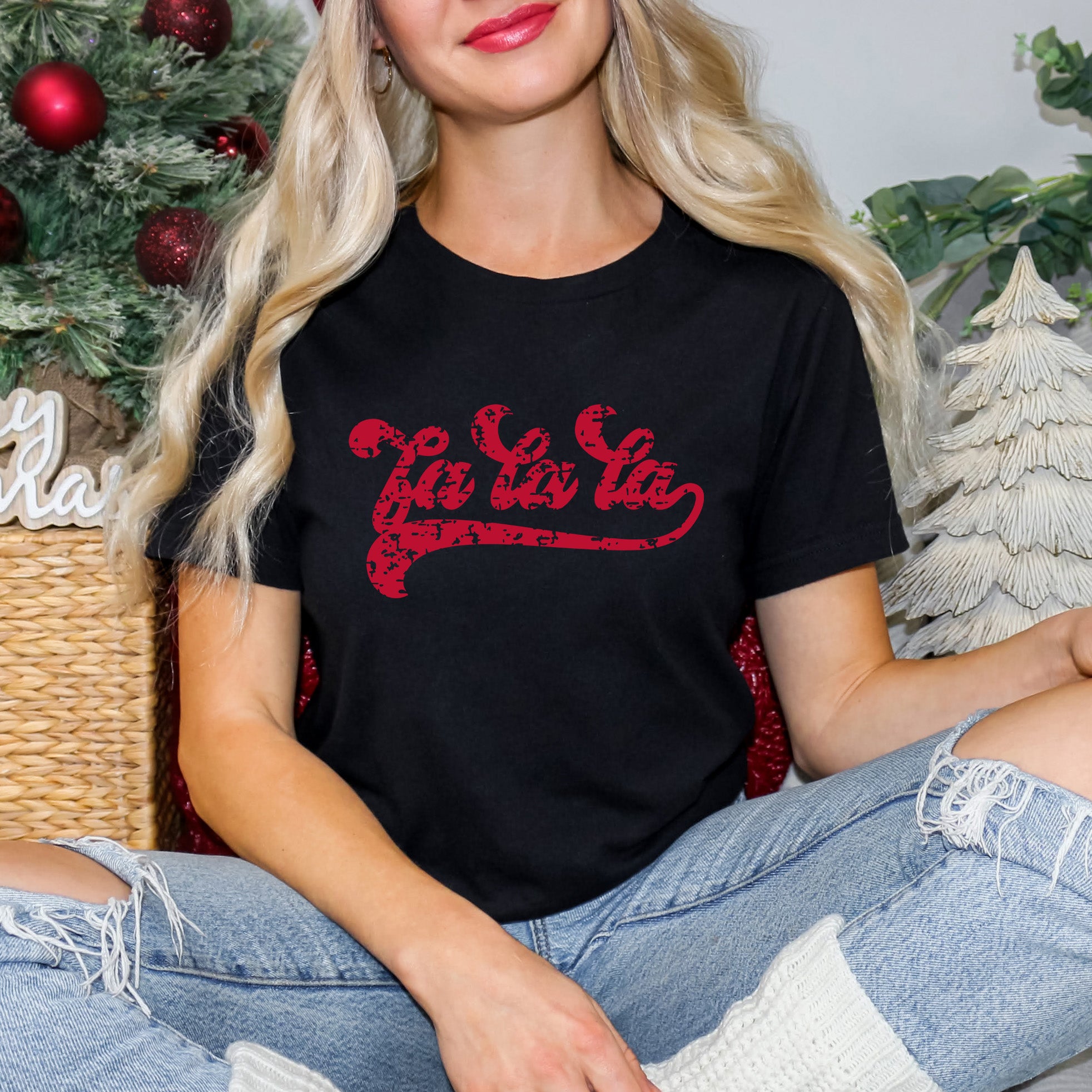 Christmas Vibes Bells | Short Sleeve Crew Neck