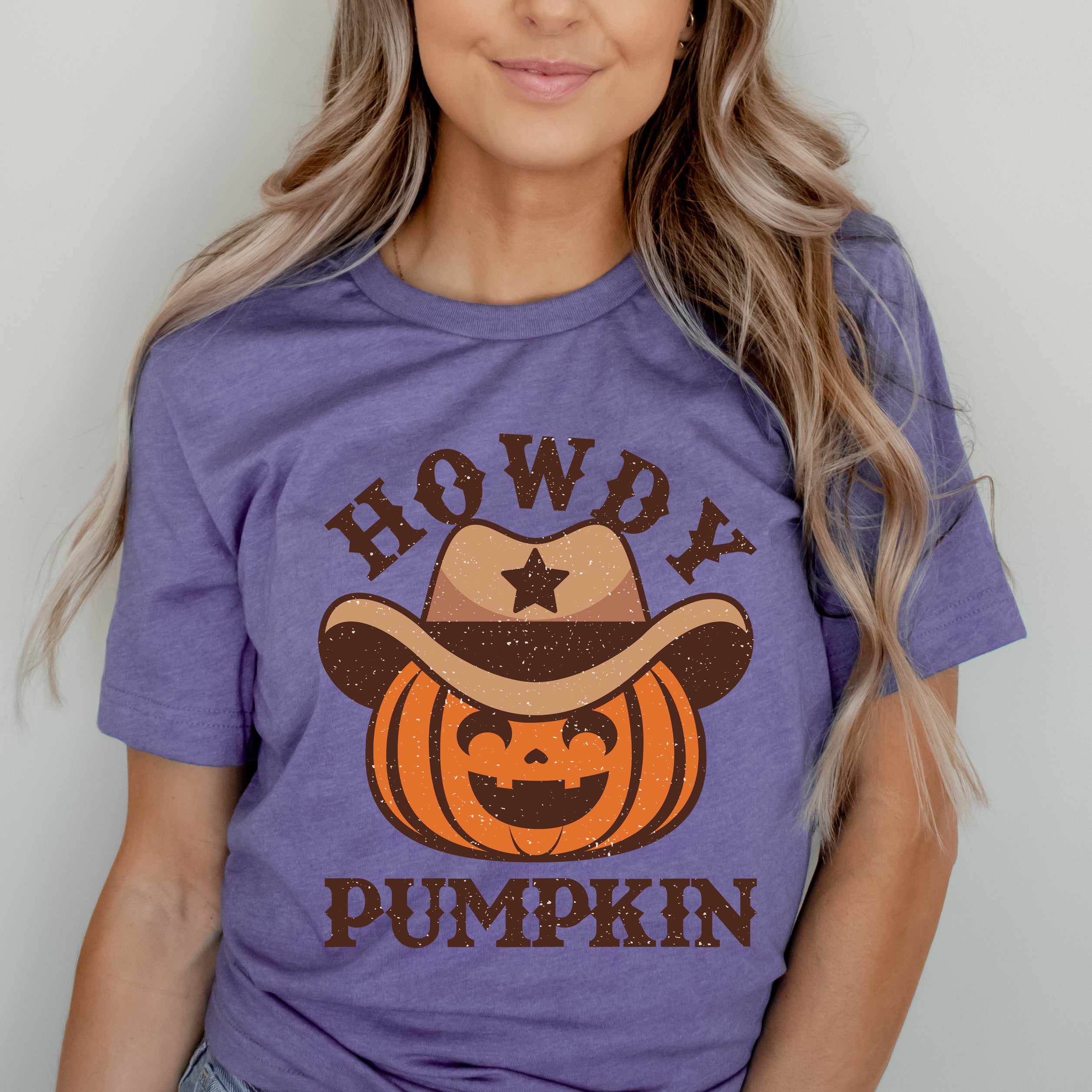 Howdy Pumpkin Hat | Short Sleeve Crew Neck