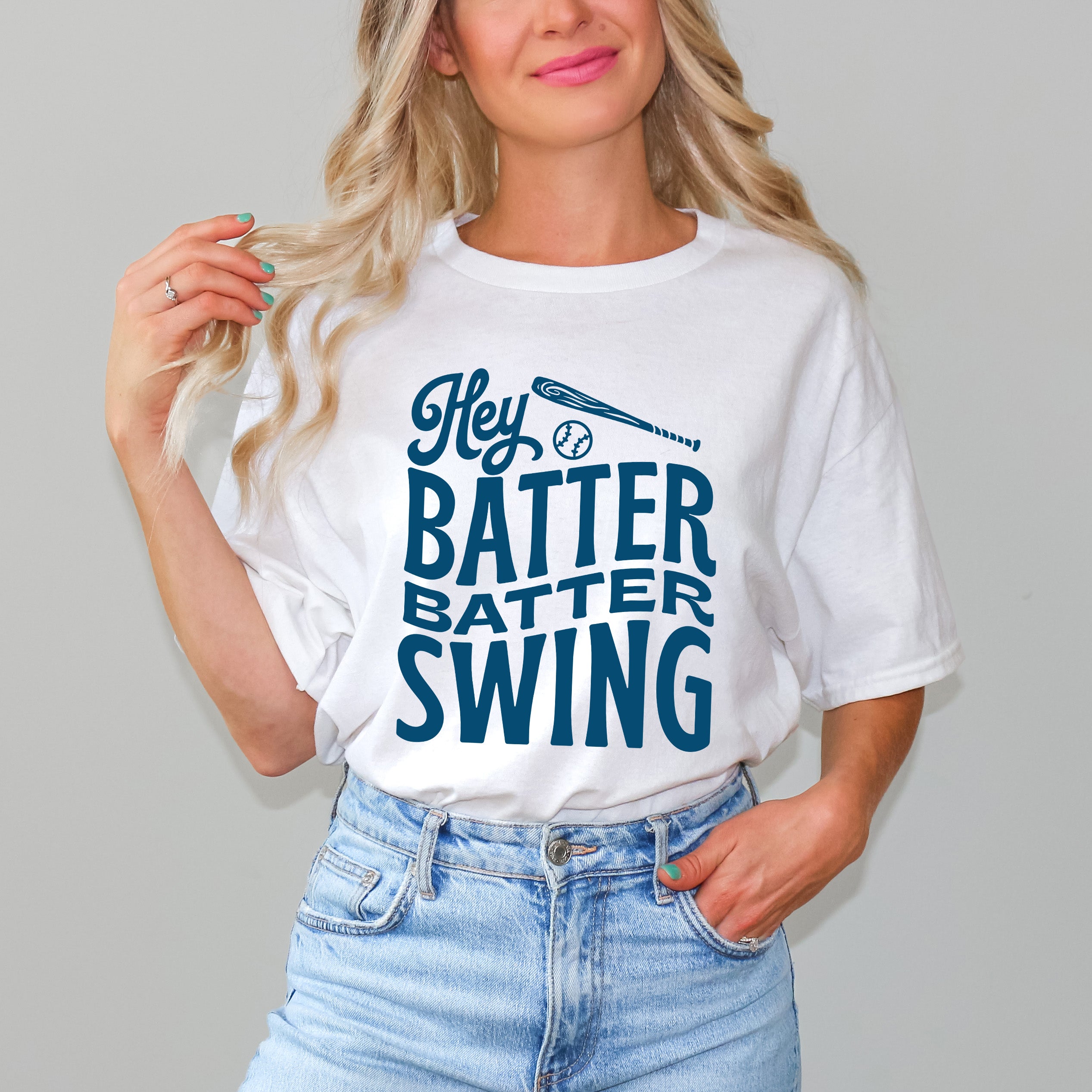 Hey Batter Batter Wavy | Short Sleeve Graphic Tee