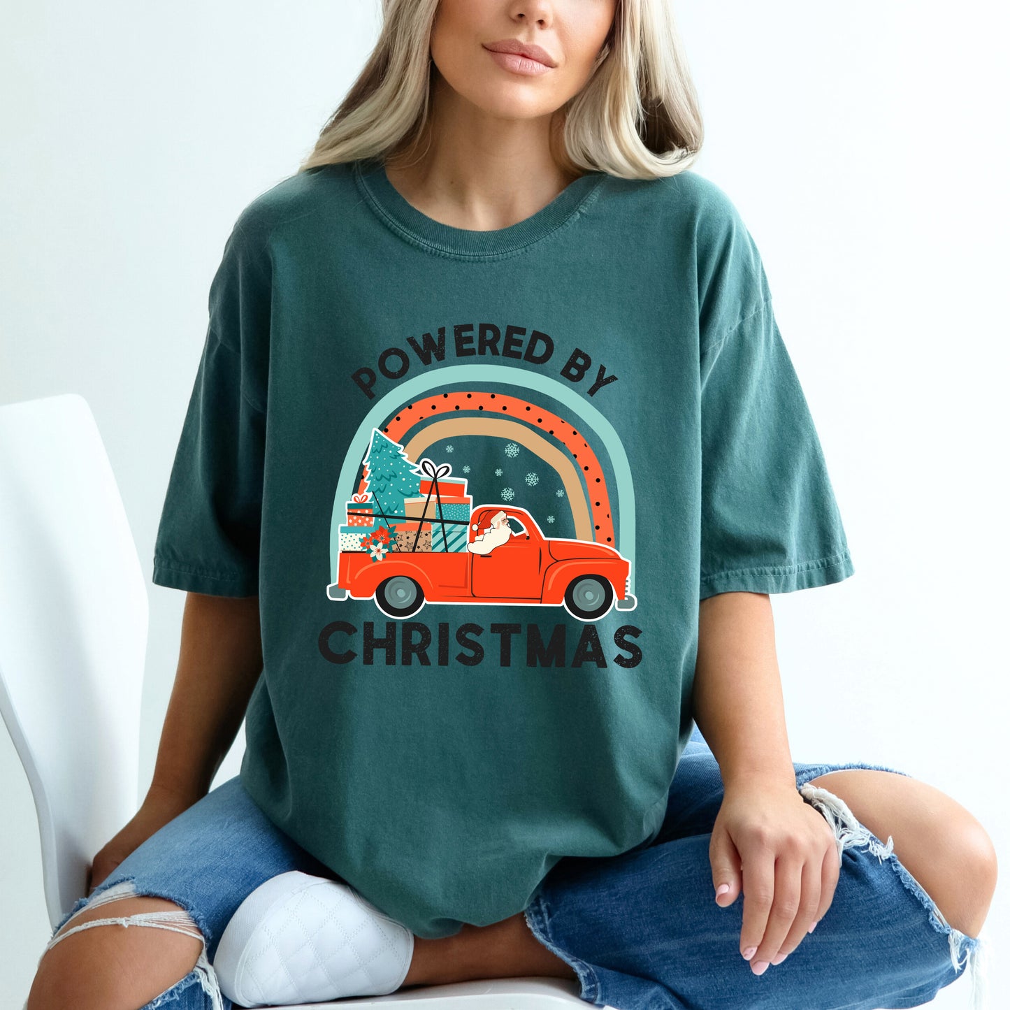 Powered By Christmas | Garment Dyed Tee
