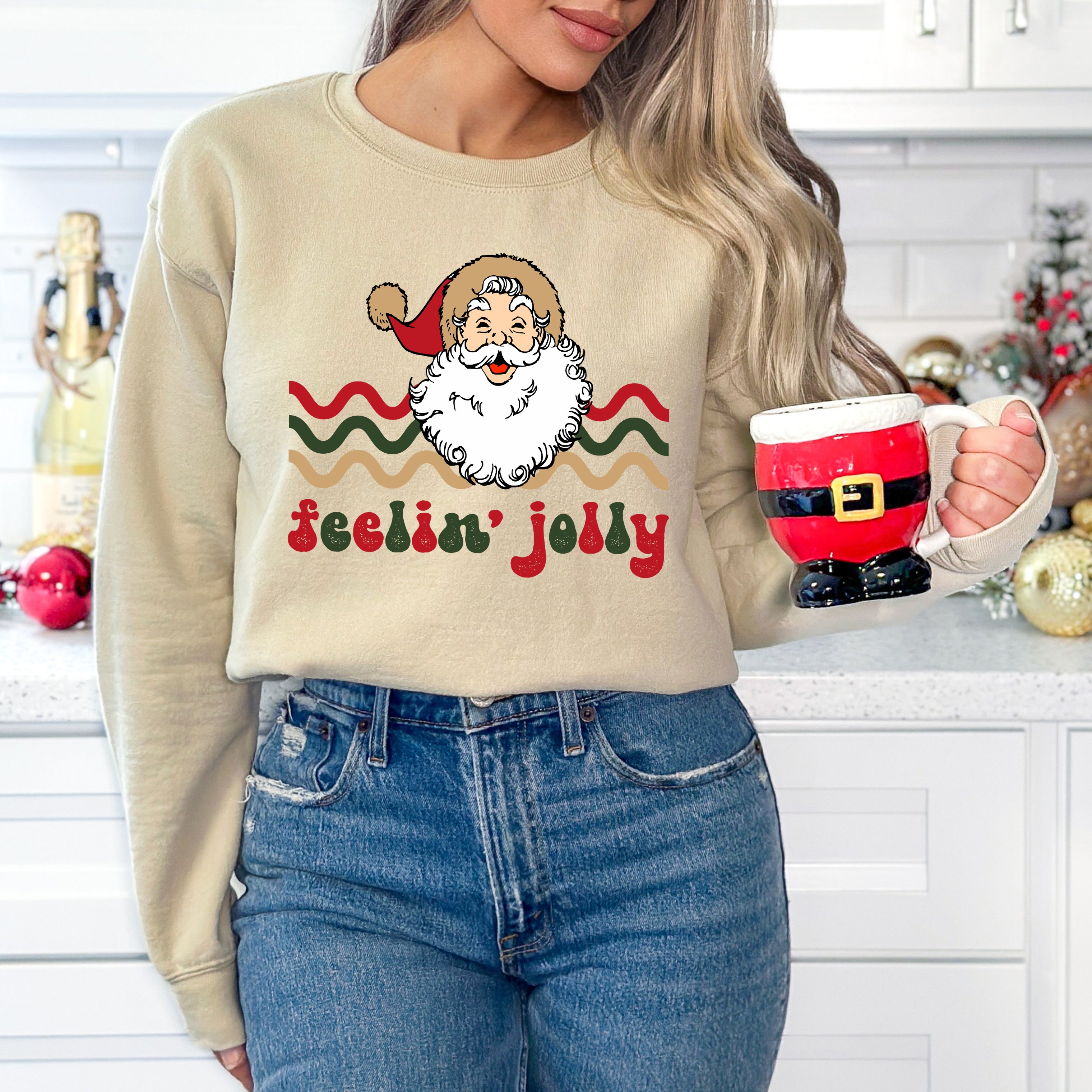 Feelin' Jolly Stripes | Sweatshirt
