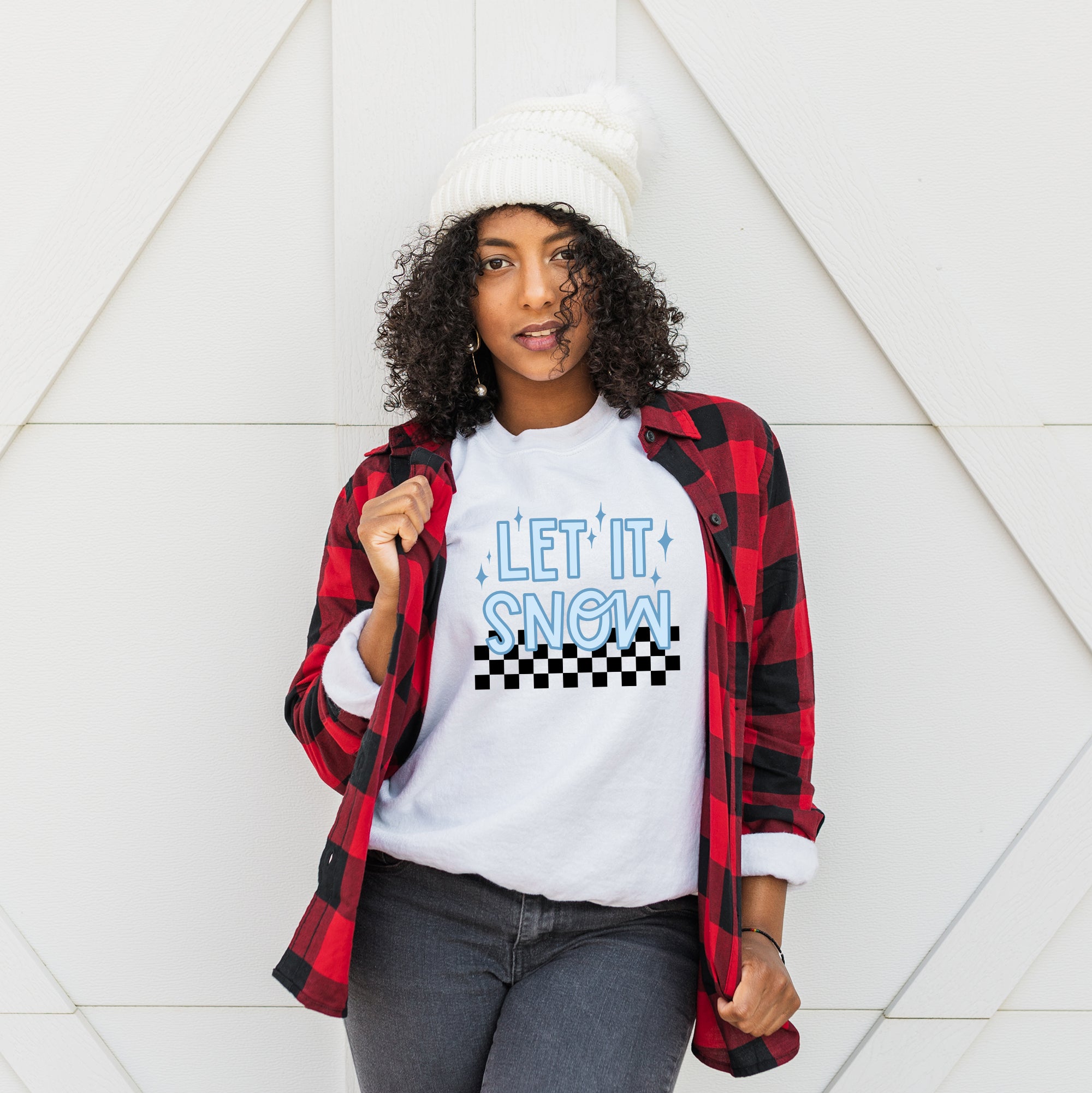 Let It Snow Checkered | Sweatshirt