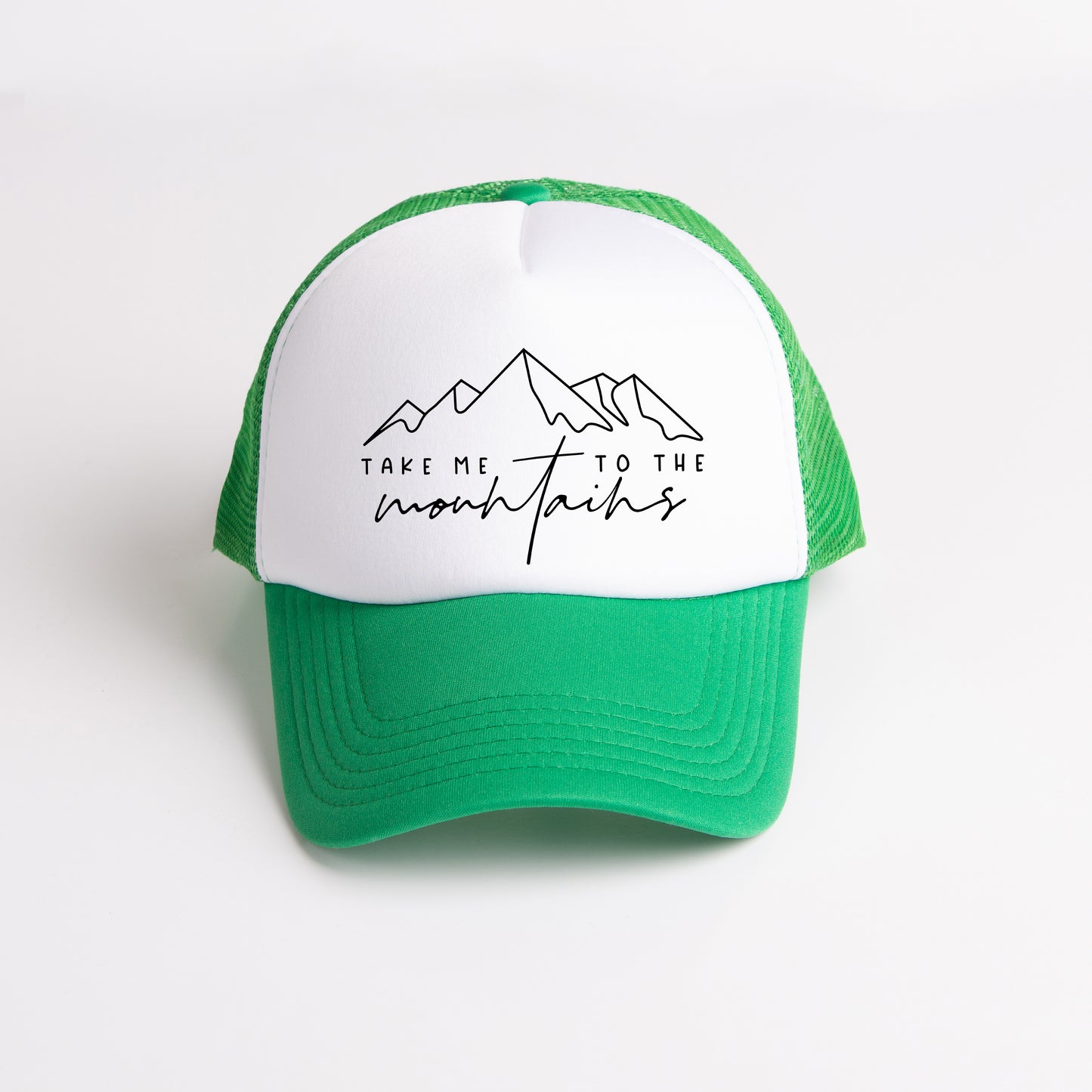 Take Me To The Mountains Cursive | Foam Trucker Hat