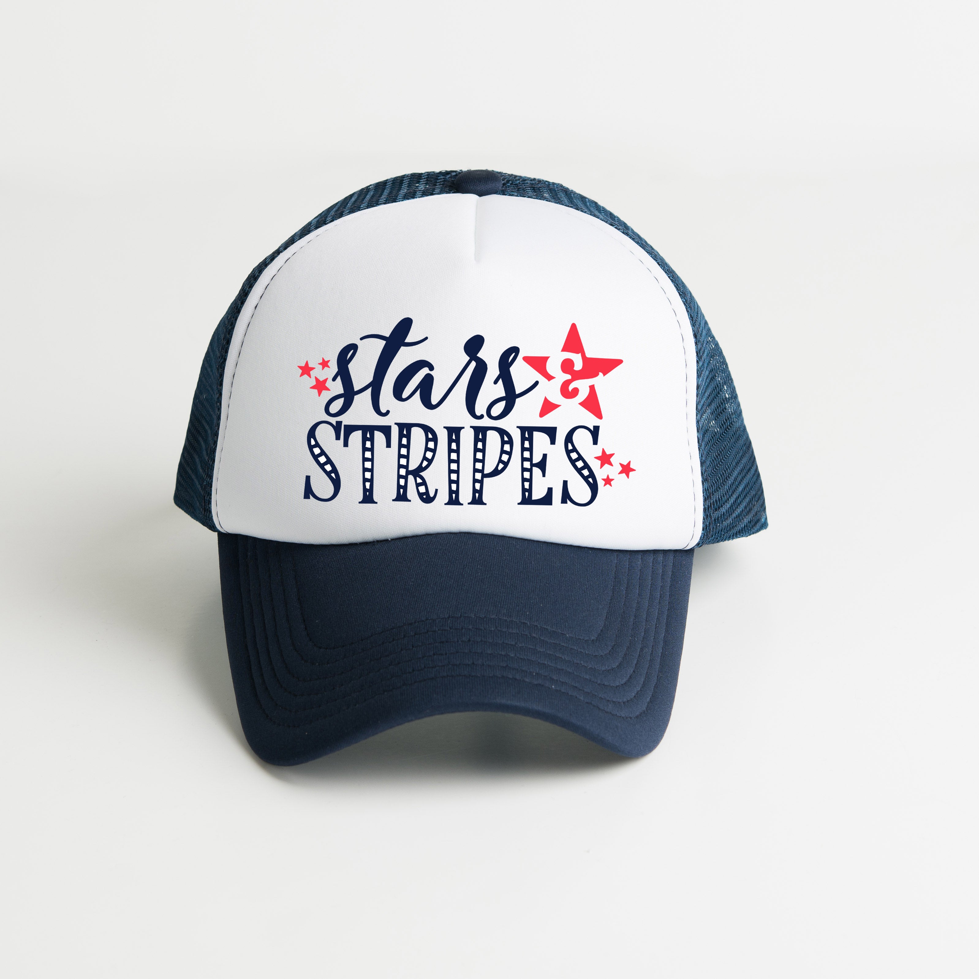 Stars And Stripes With Stars | Foam Trucker Hat