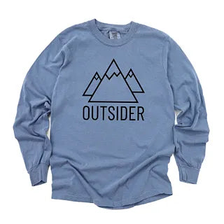Outsider Mountains | Garment Dyed Long Sleeve