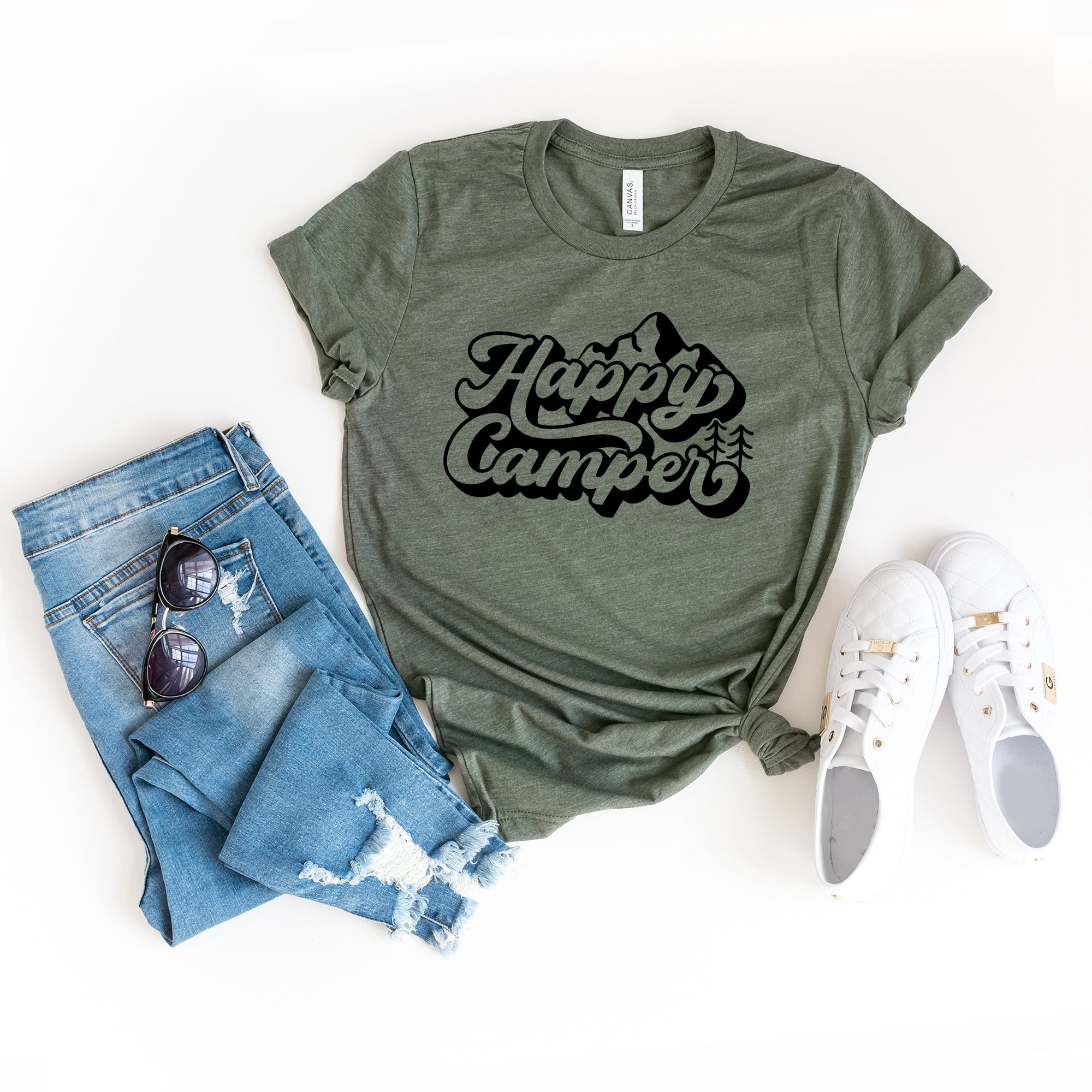 Happy Camper Mountain | Short Sleeve Graphic Tee