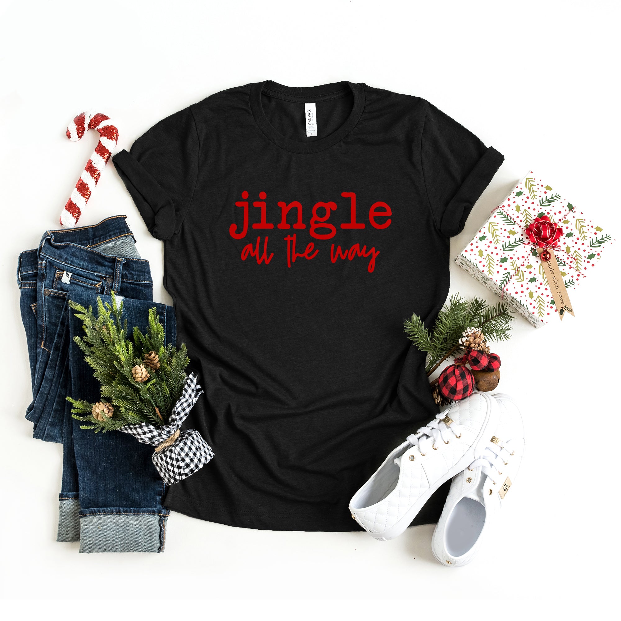 Jingle All The Way Puff Print | Short Sleeve Graphic Tee