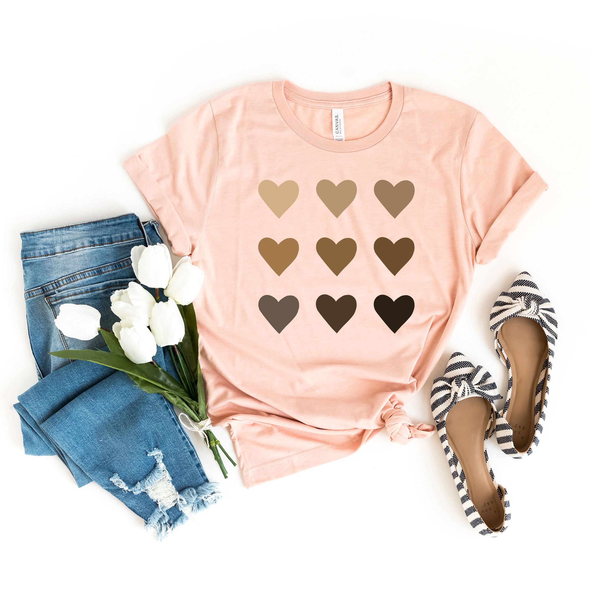 Melanin Hearts | Short Sleeve Graphic Tee