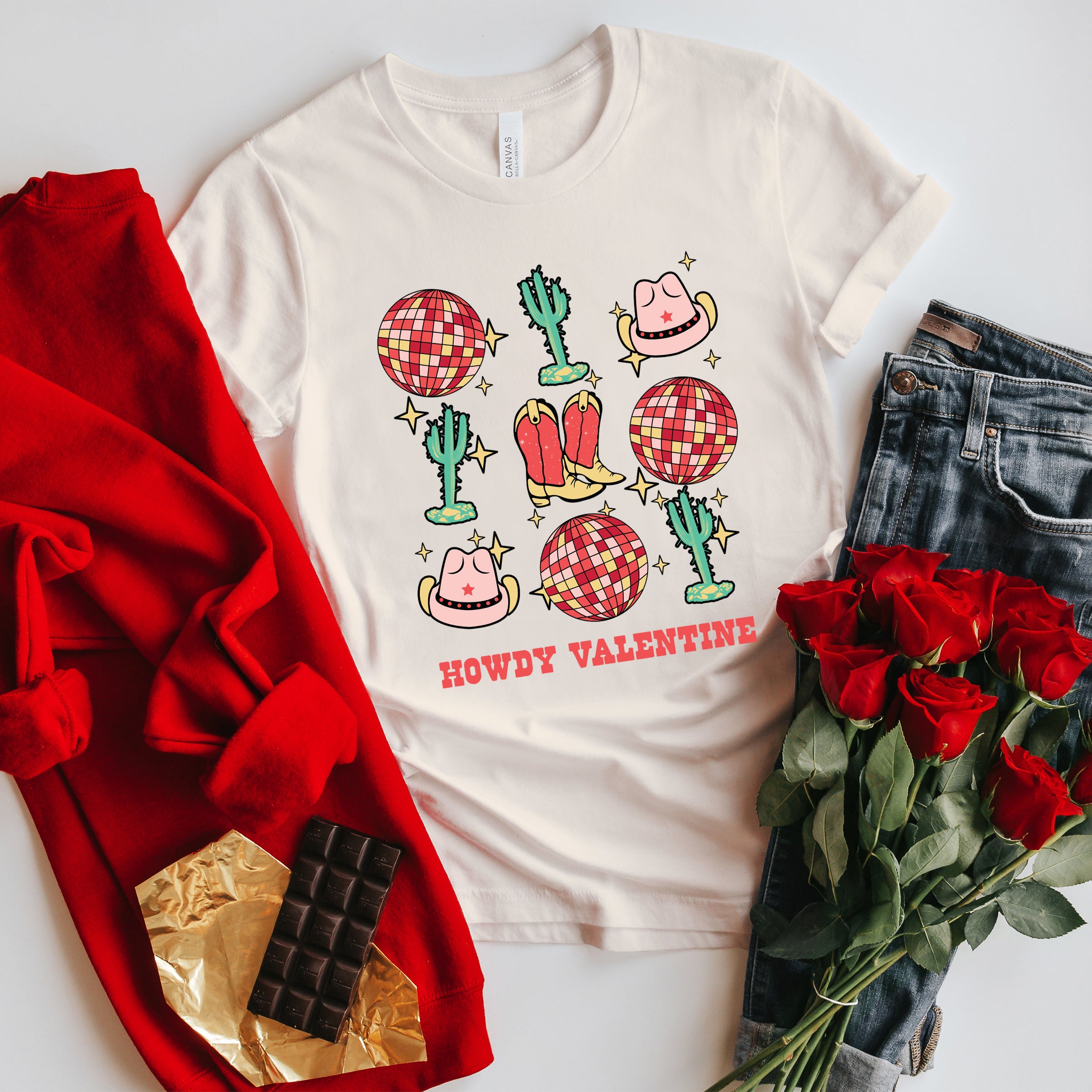 Cowgirl Valentine Disco | Short Sleeve Graphic Tee