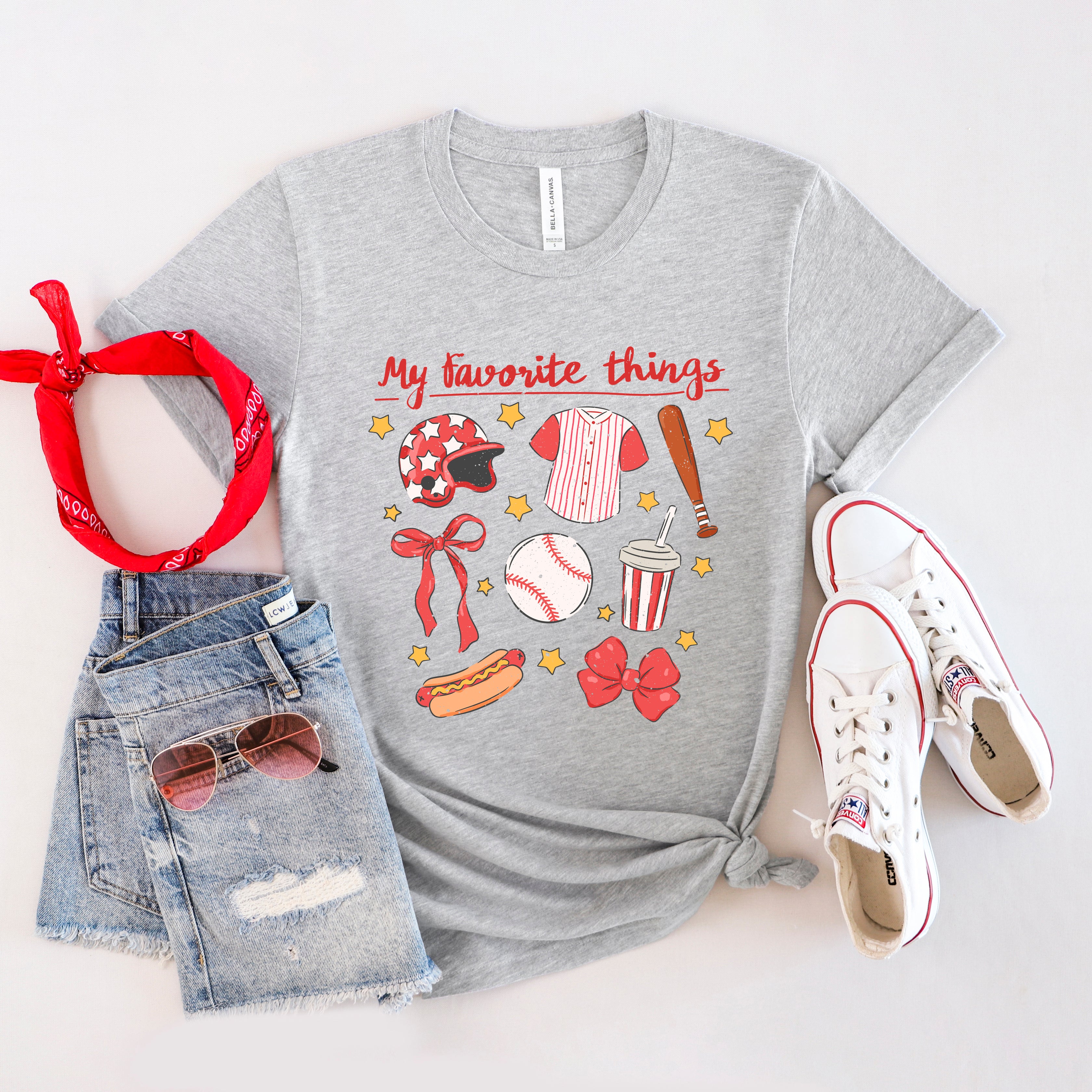 Coquette Baseball Favorite Things | Short Sleeve Graphic Tee