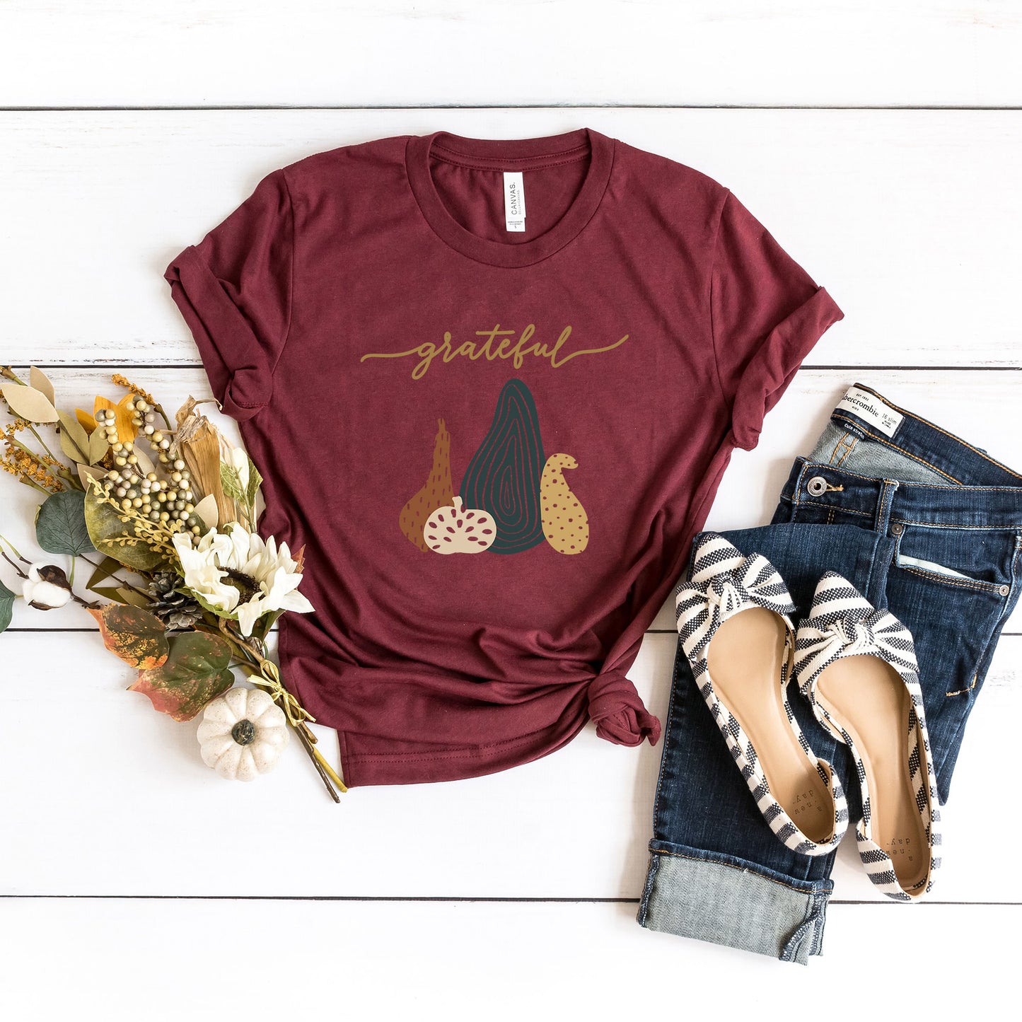 Boho Grateful Pumpkins | Short Sleeve Graphic Tee
