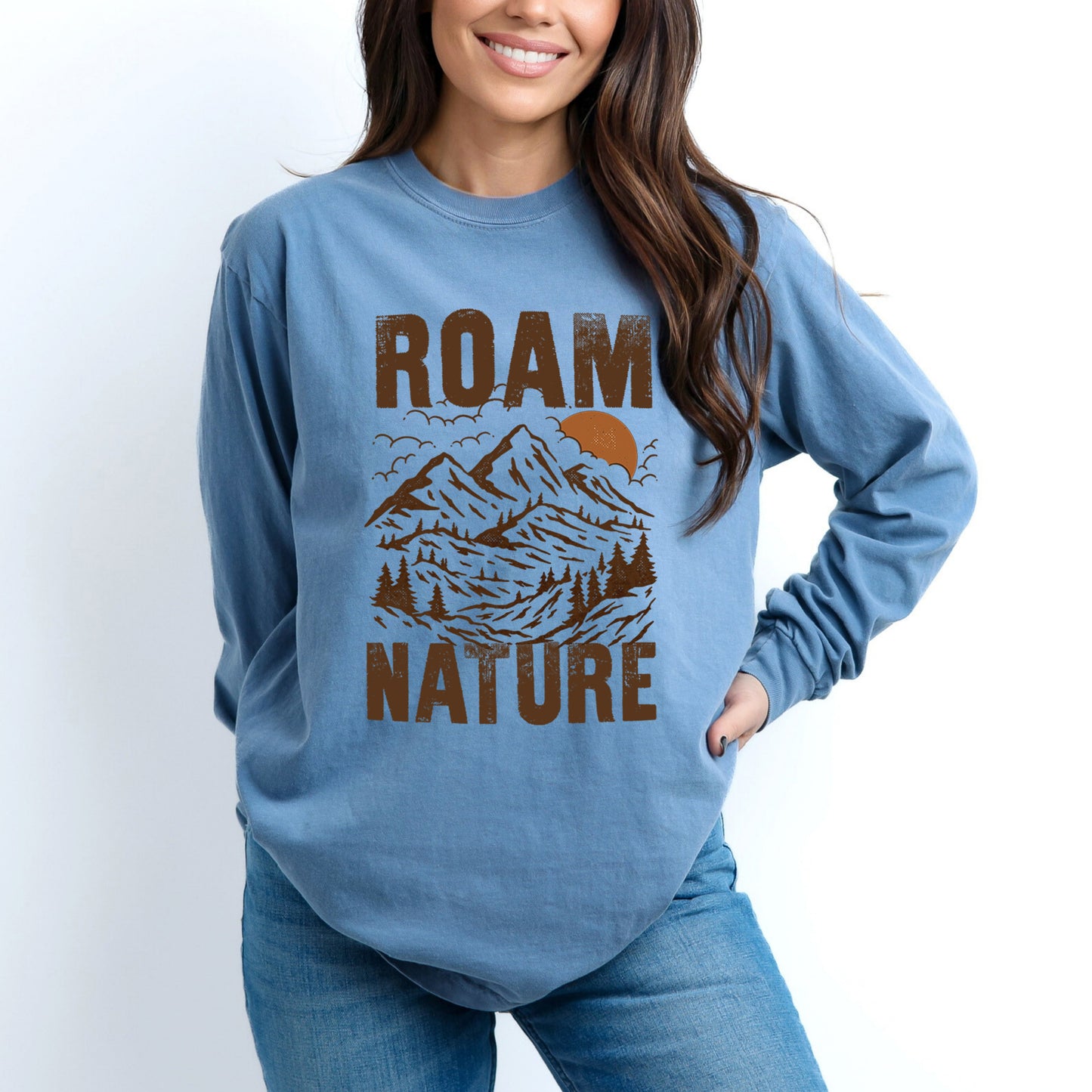 Roam Nature Mountains | Garment Dyed Long Sleeve