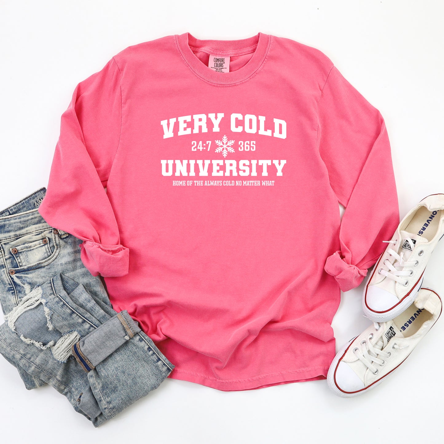 Very Cold University | Garment Dyed Long Sleeve