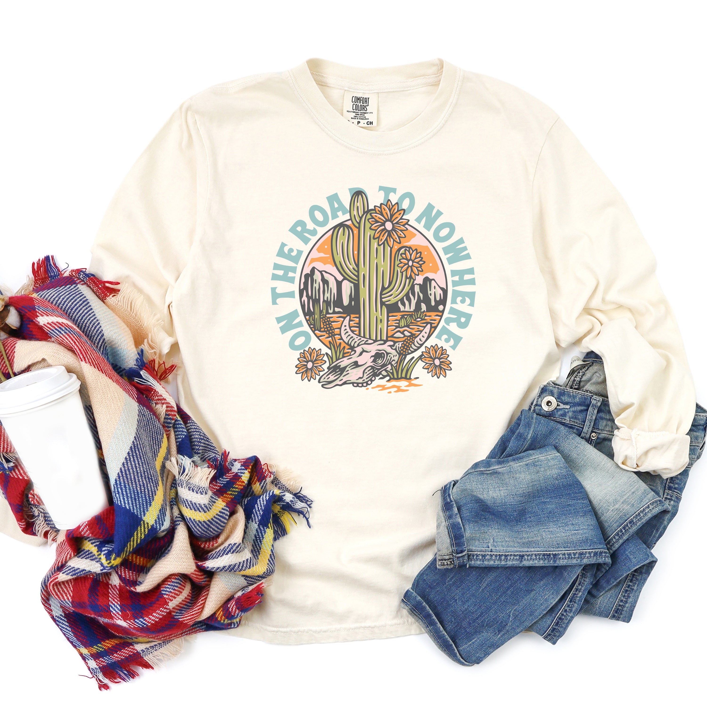 On The Road To Nowhere | Garment Dyed Long Sleeve