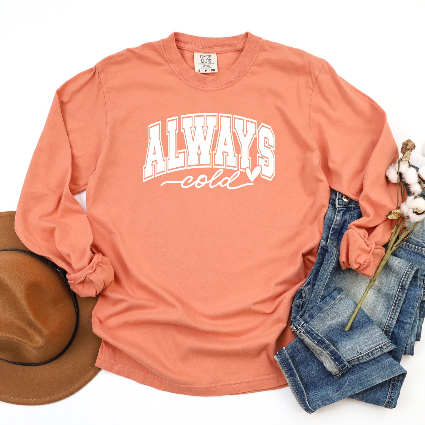 Always Cold Bold | Garment Dyed Long Sleeve