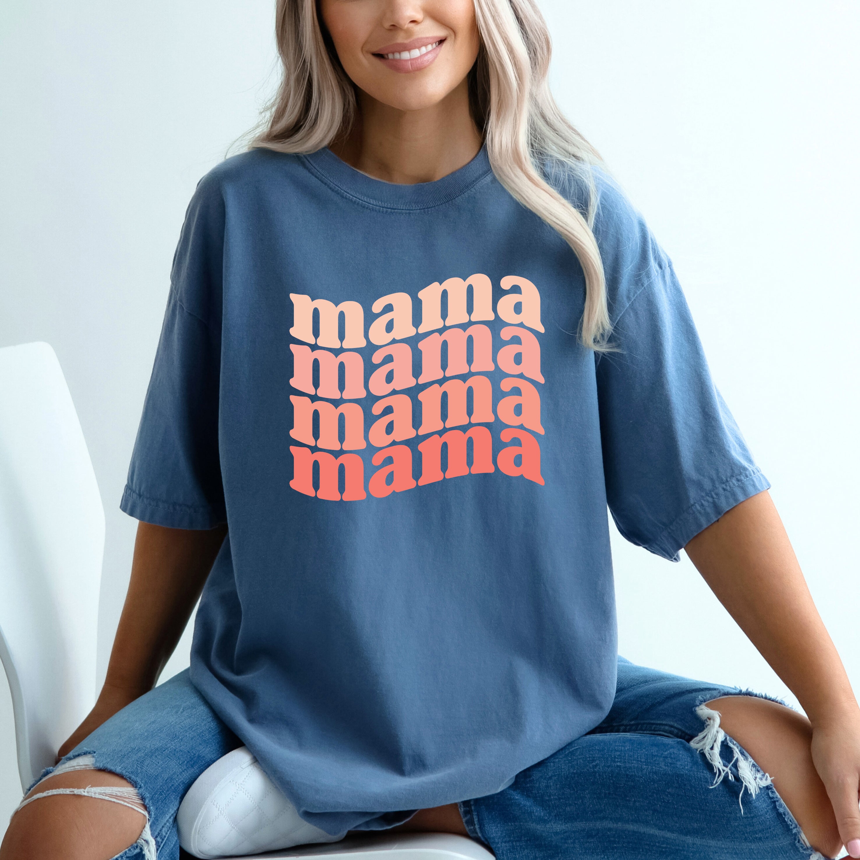 Retro Mama Wave | Garment Dyed Short Sleeve Tee