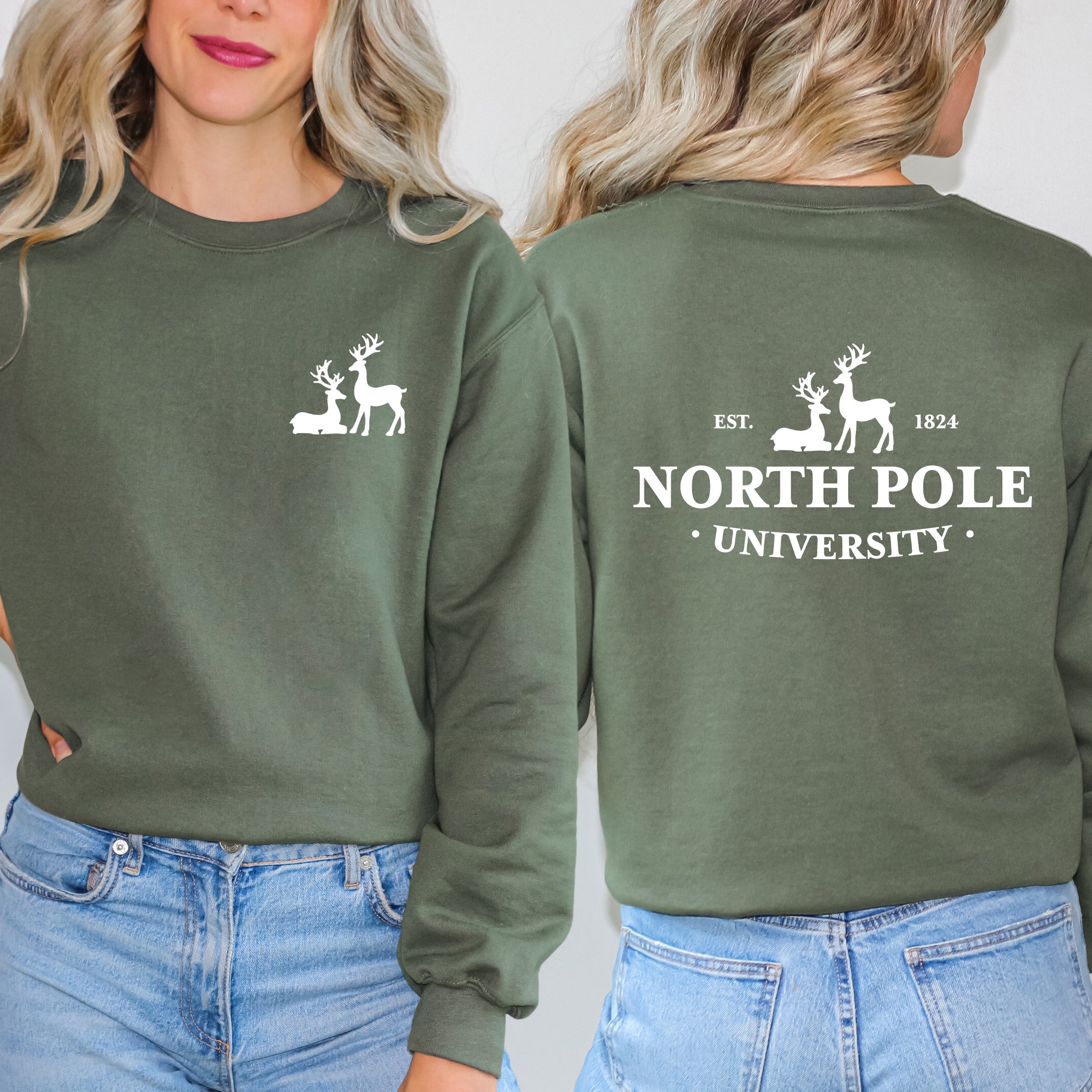 North Pole University | Sweatshirt Front and Back Design