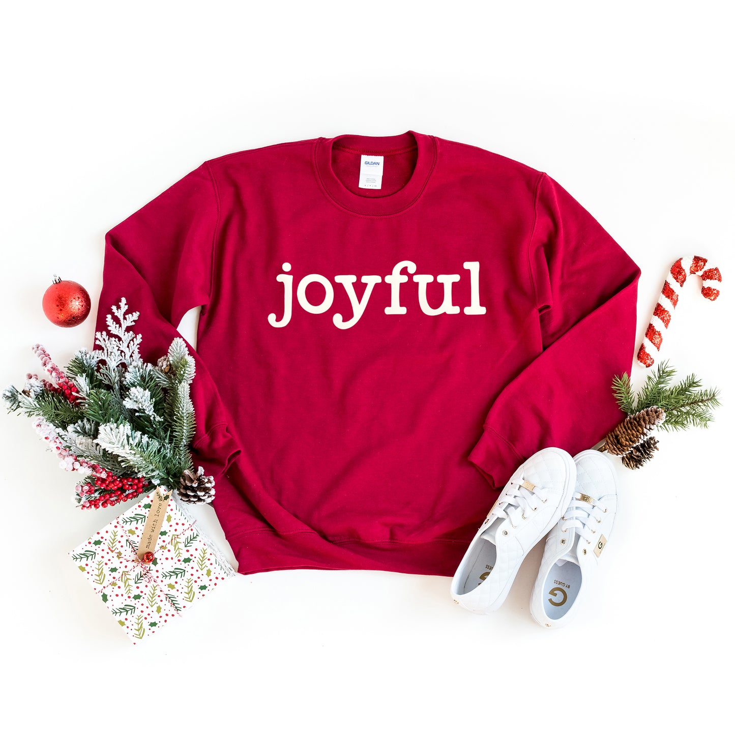 Joyful Bold Puff Print |Sweatshirt