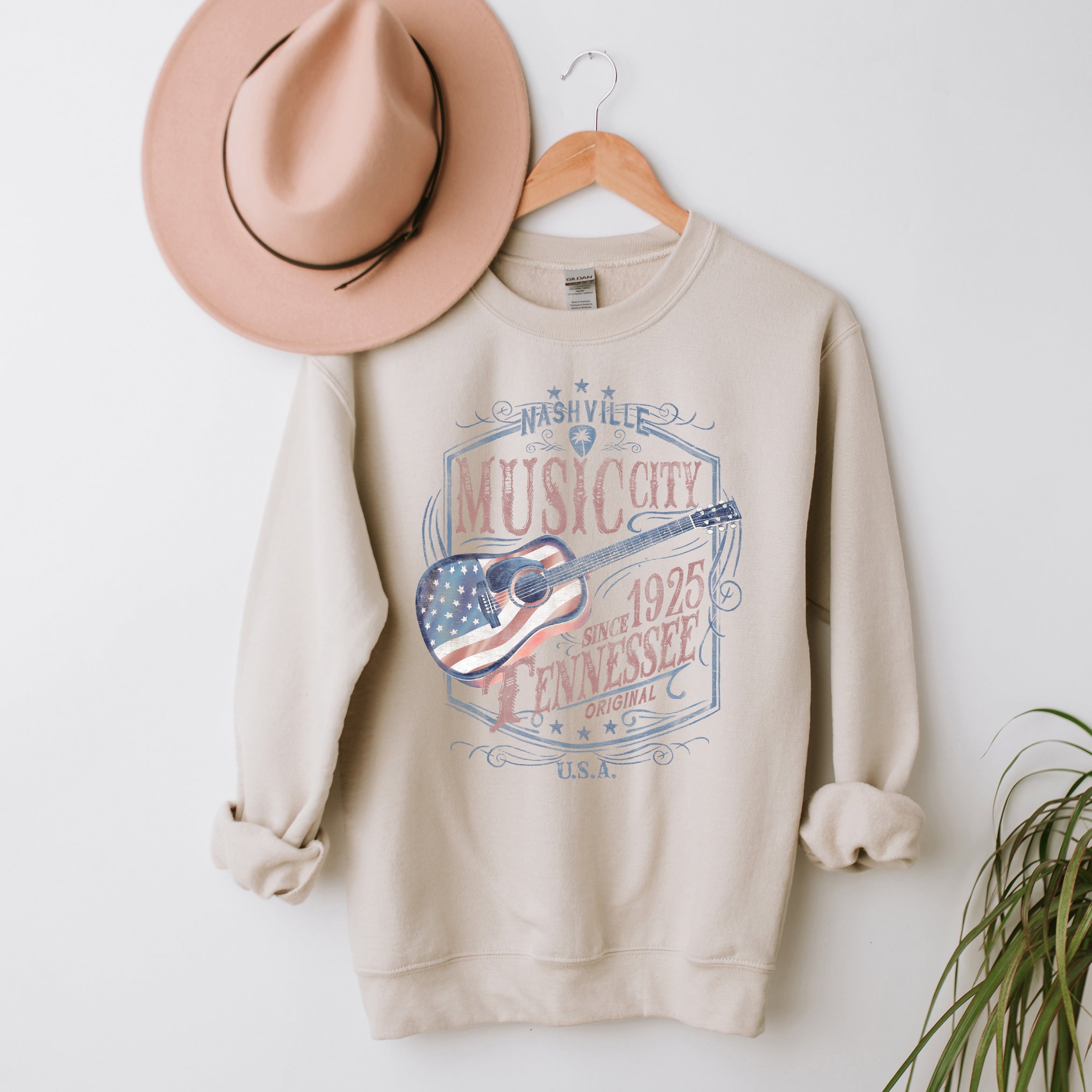 Nashville Flag Guitar | Sweatshirt