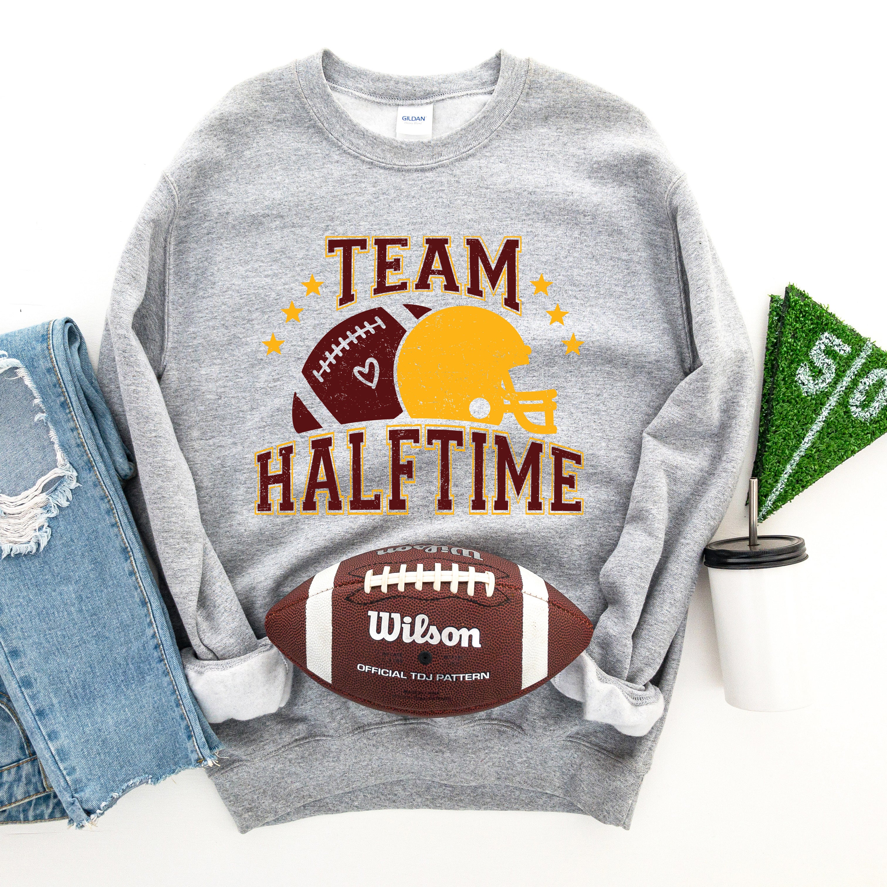 Team Halftime Distressed - Maroon | Sweatshirt