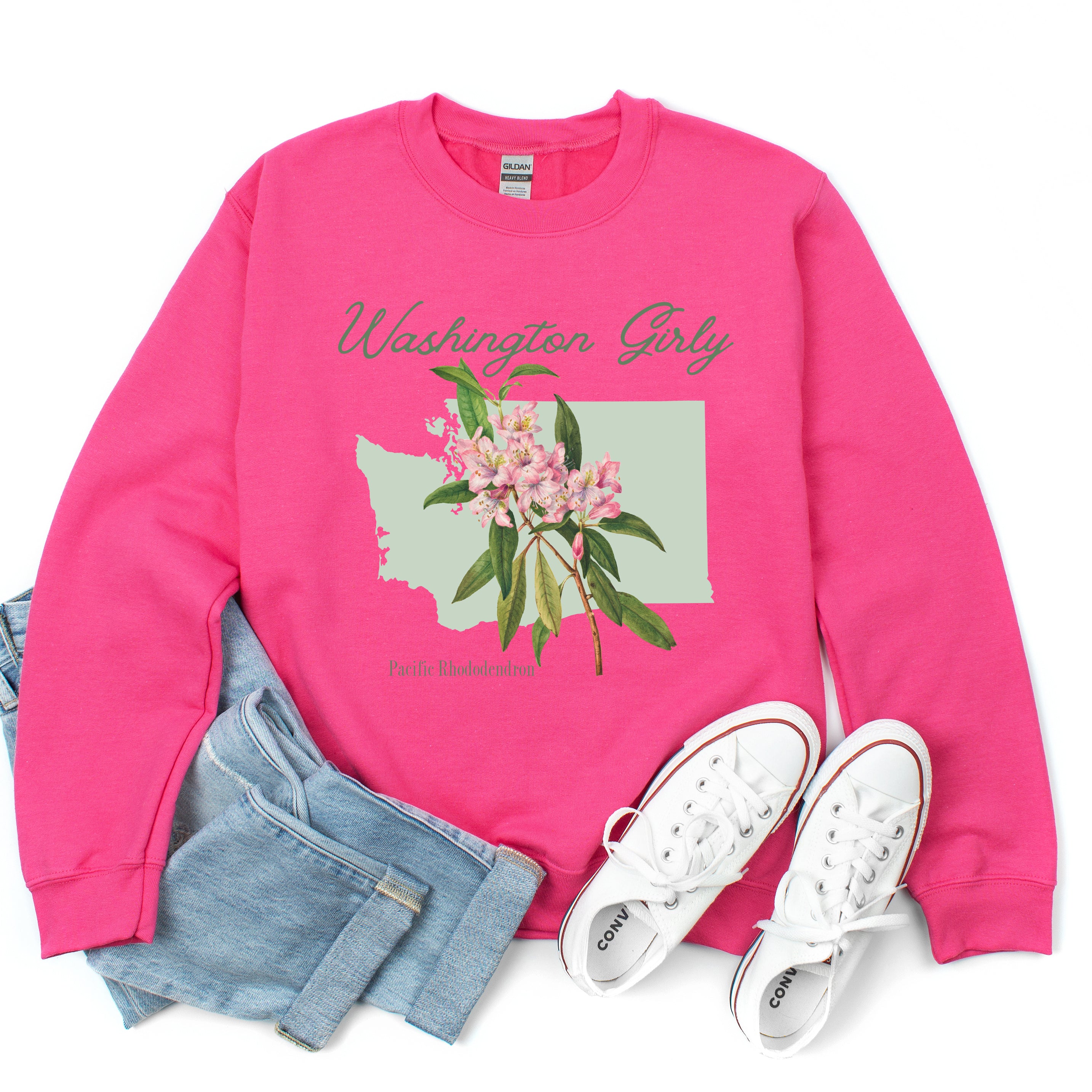 Washington Girly Flower | Sweatshirt