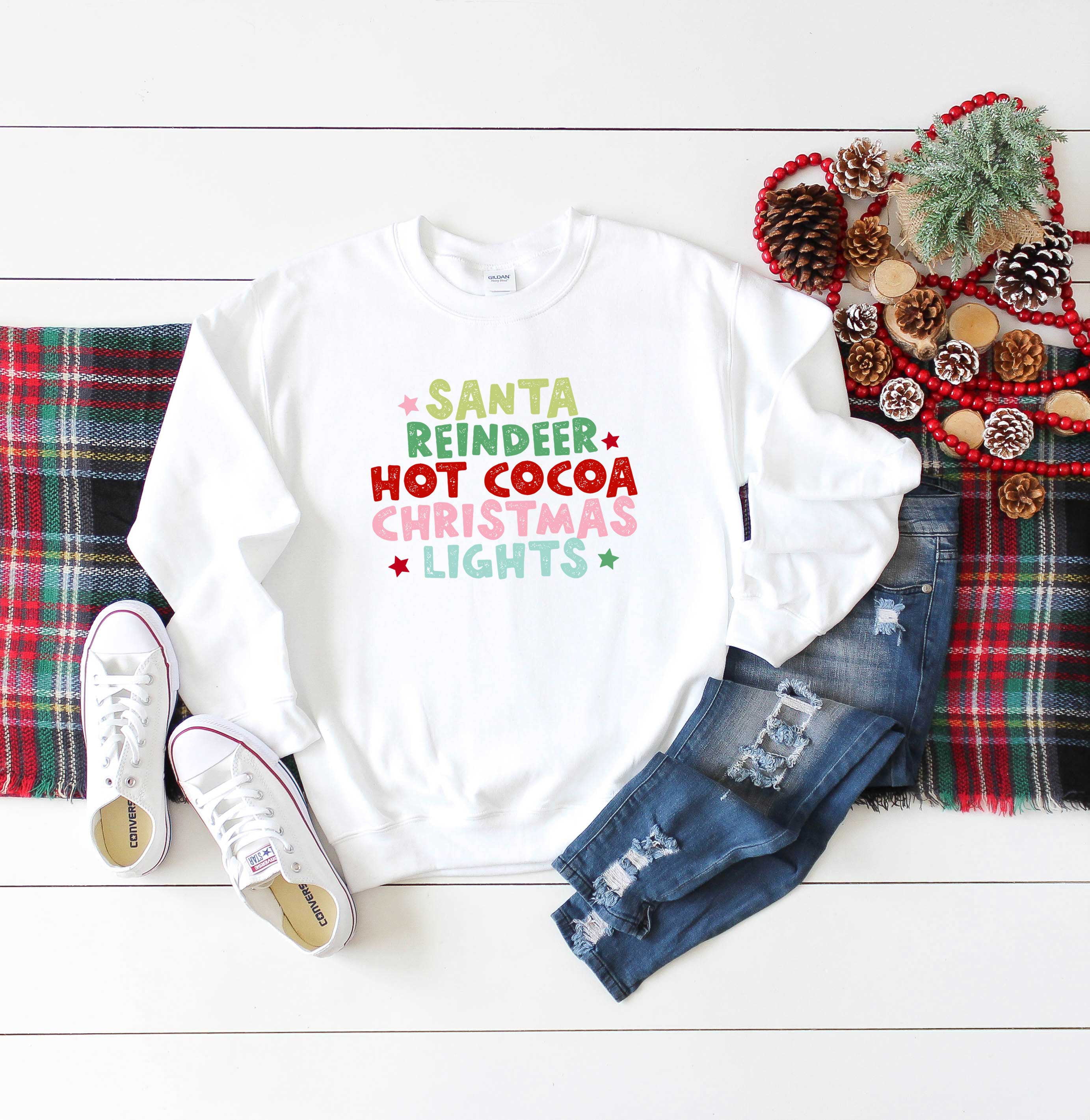 Santa Reindeer Hot Cocoa | Sweatshirt