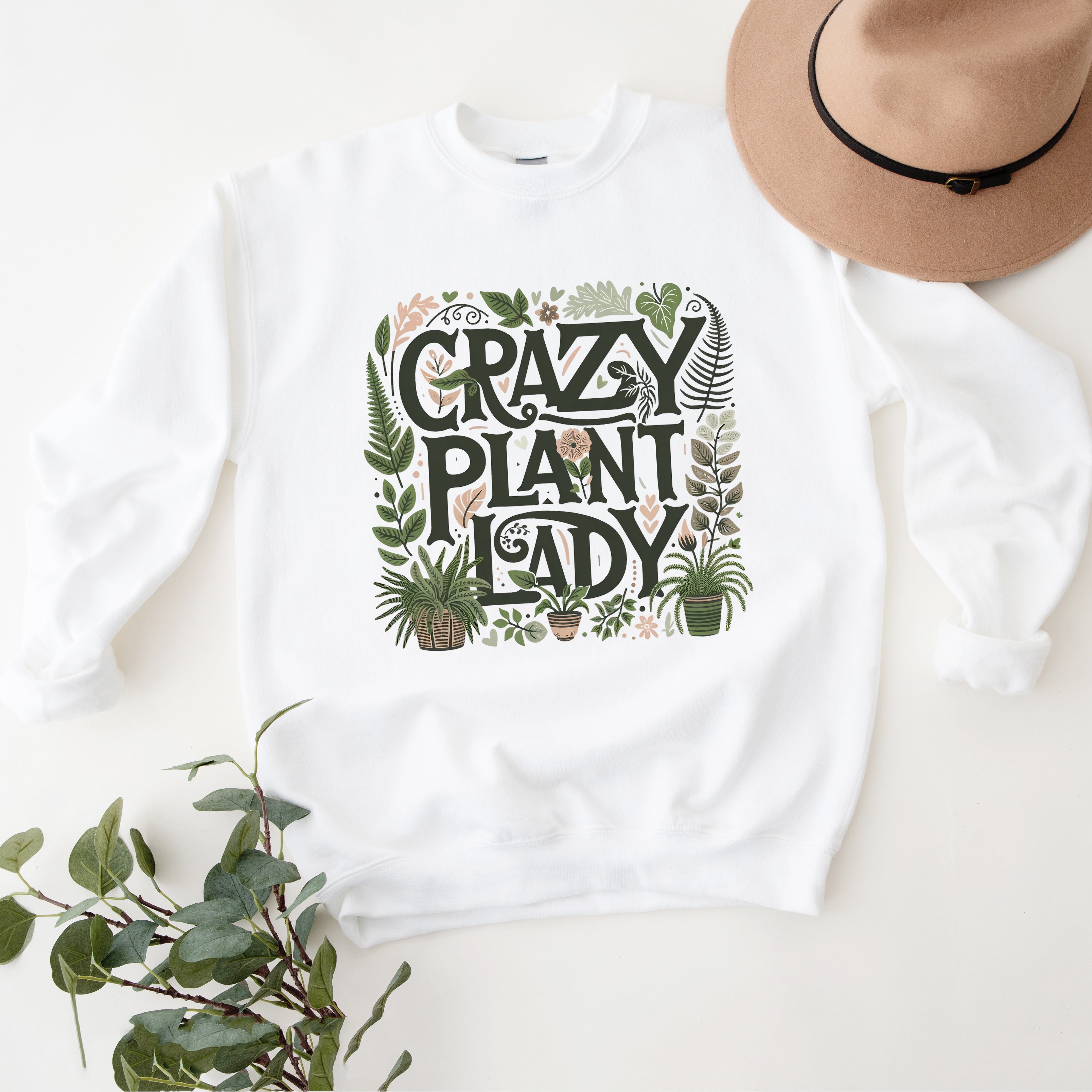 Crazy Plant Lady Colorful | Sweatshirt