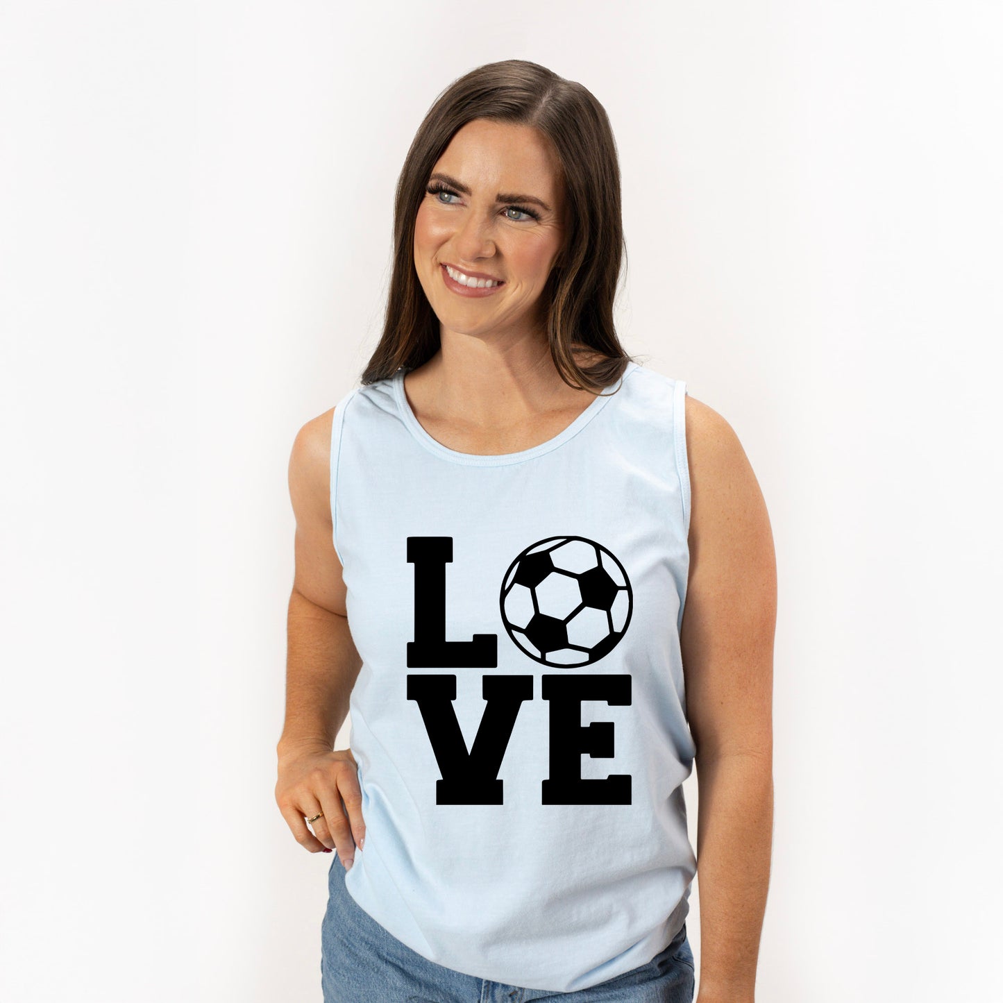 Love Soccer | Garment Dyed Tank