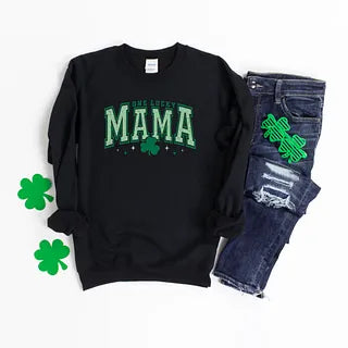 Lucky Mama Varsity Clover | Sweatshirt