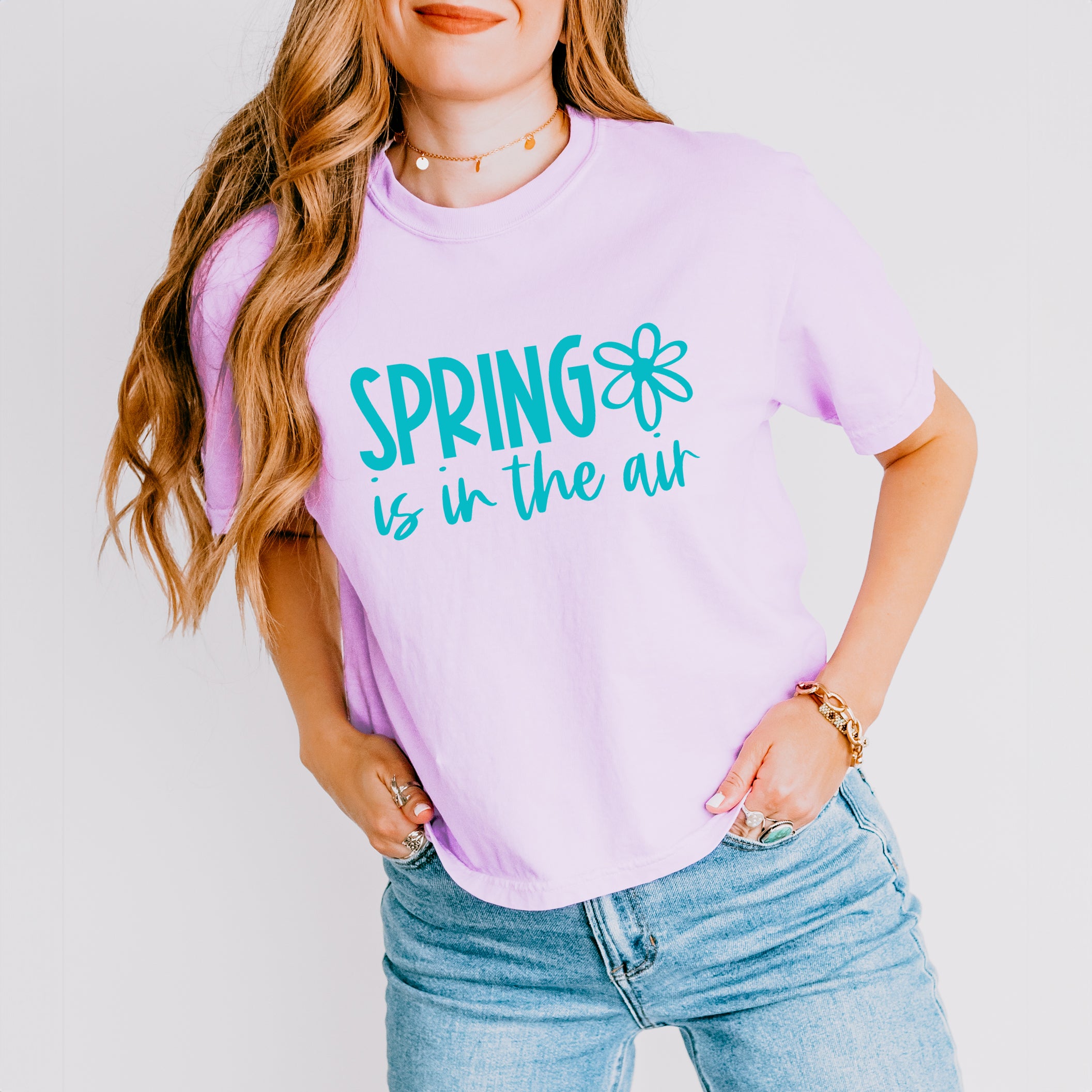 Spring Is In The Air | Relaxed Fit Cropped Tee