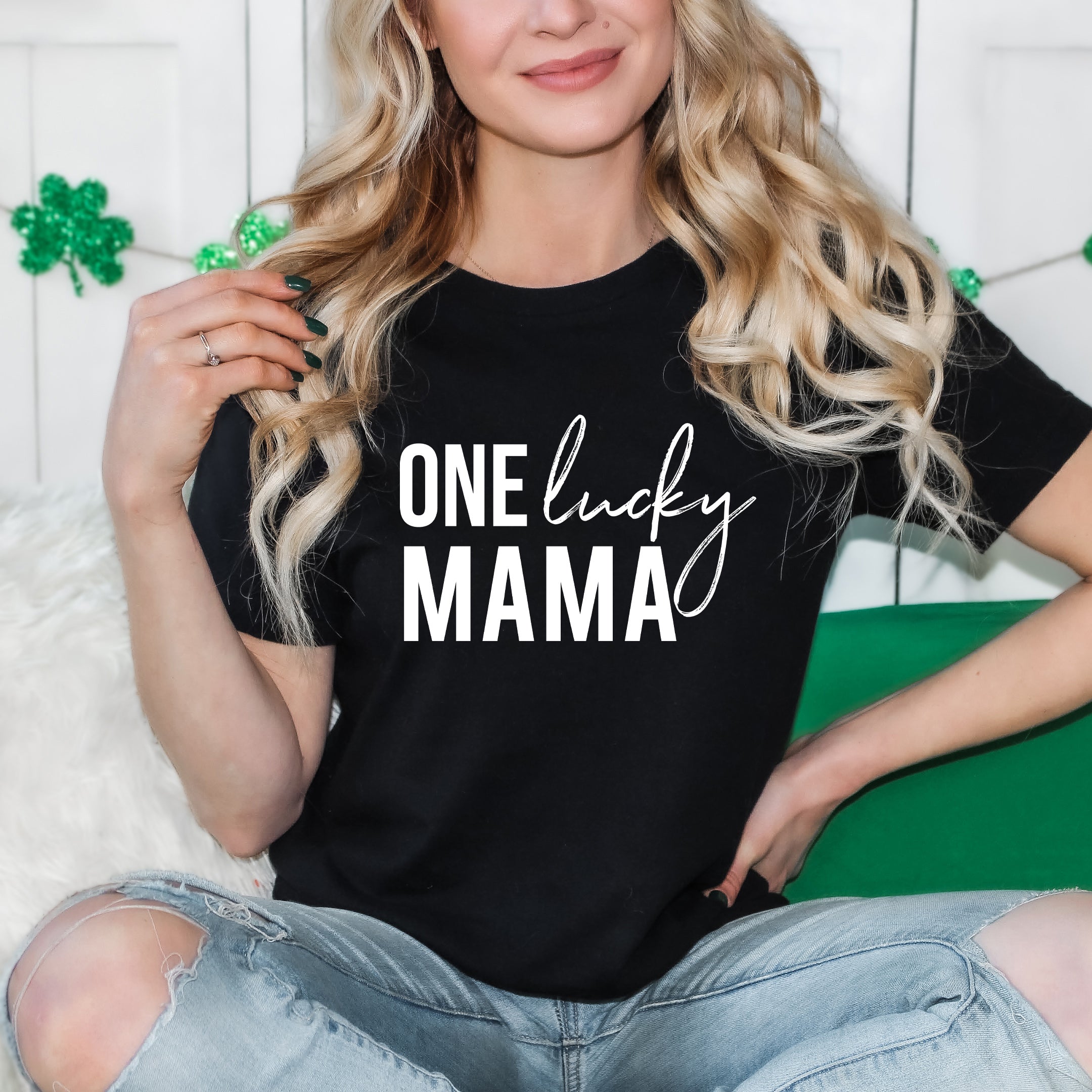 One Lucky Mama | Short Sleeve Graphic Tee