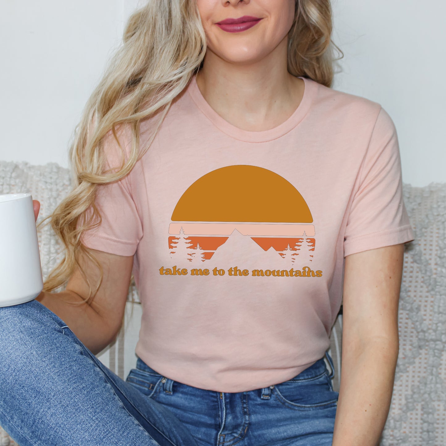 Take Me To The Mountains Sunset | Short Sleeve Graphic Tee