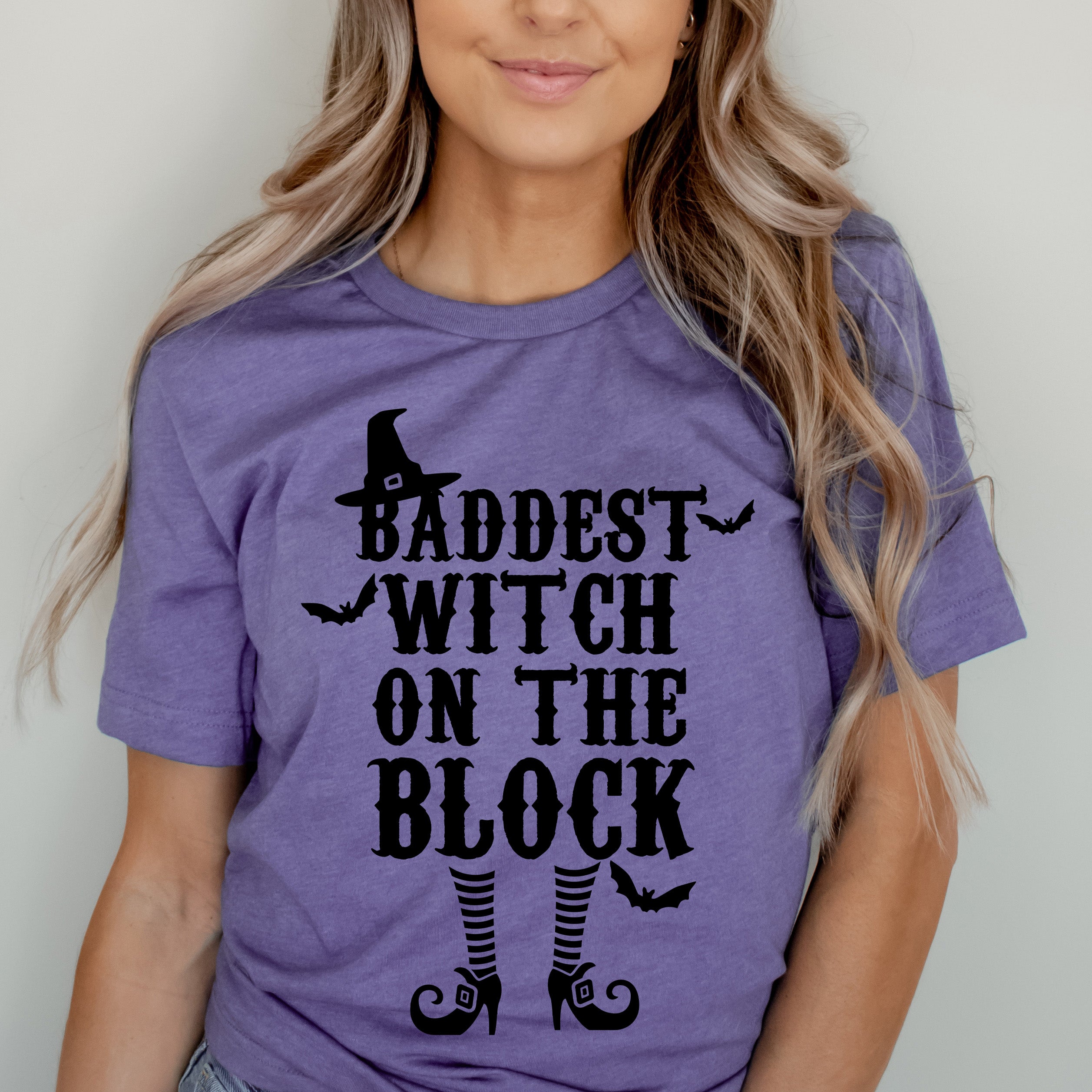 Baddest Witch On The Block | Short Sleeve Crew Neck