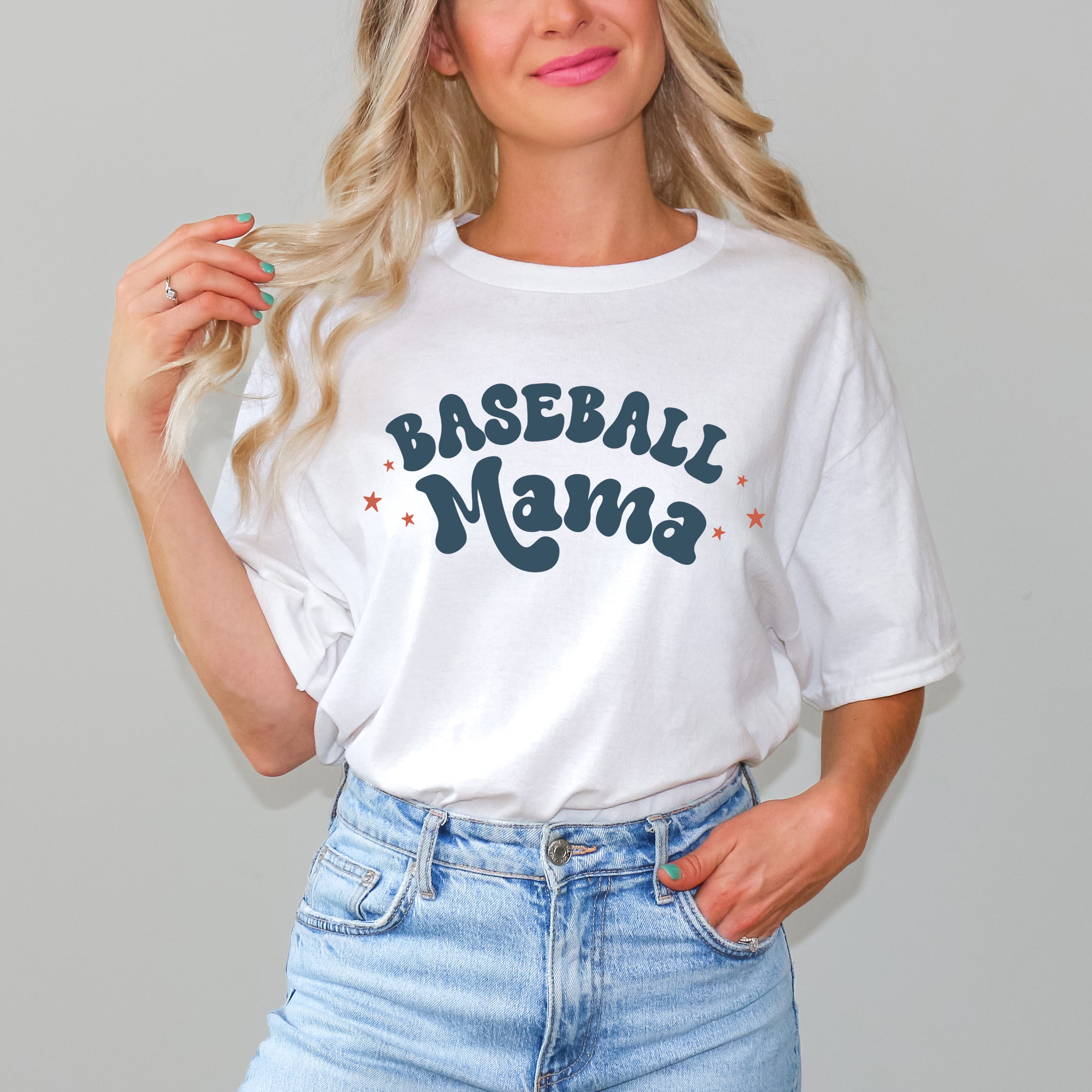 Baseball Mama Stars | Short Sleeve Graphic Tee