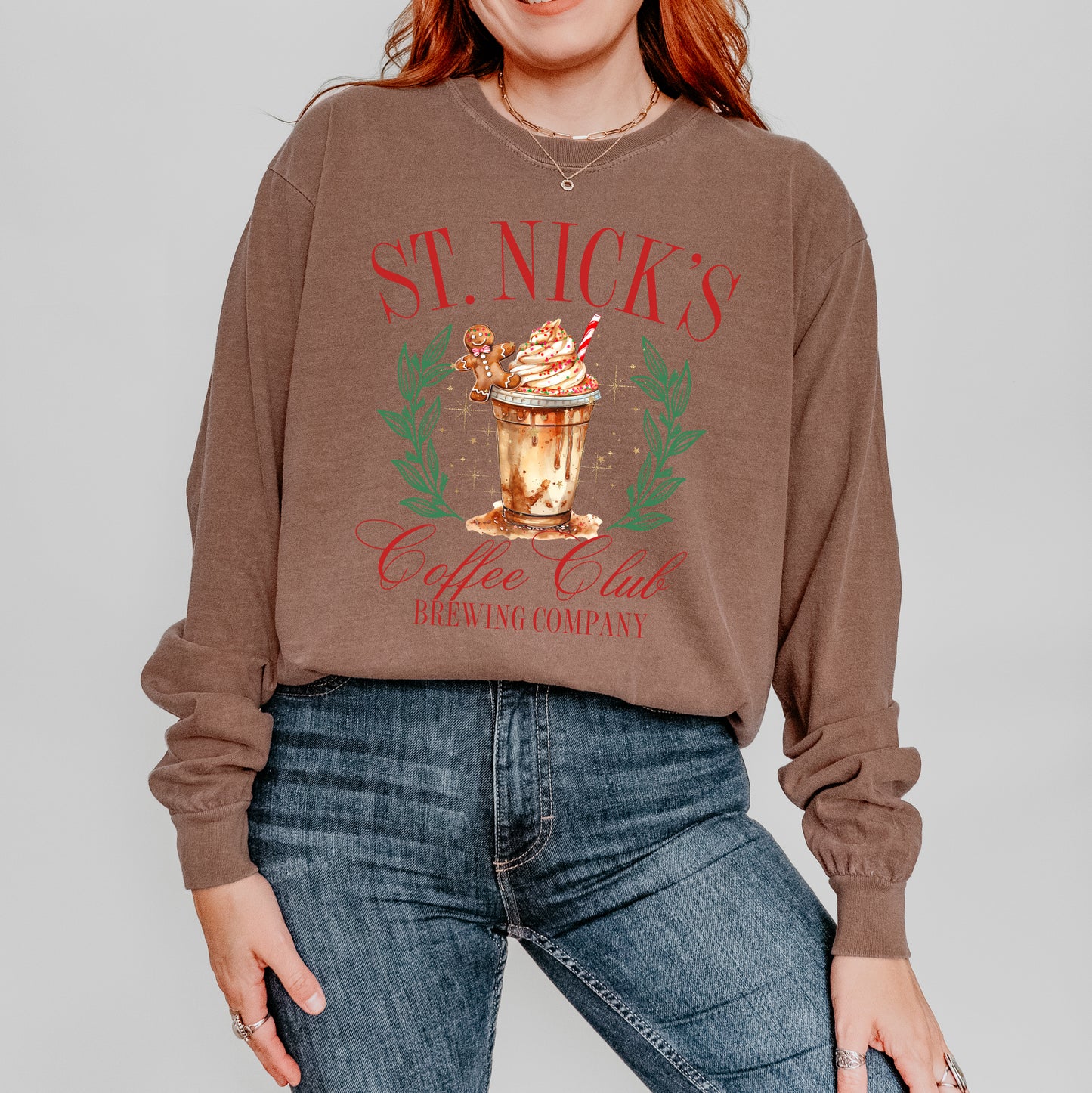 St. Nick's Coffee Club | Garment Dyed Long Sleeve
