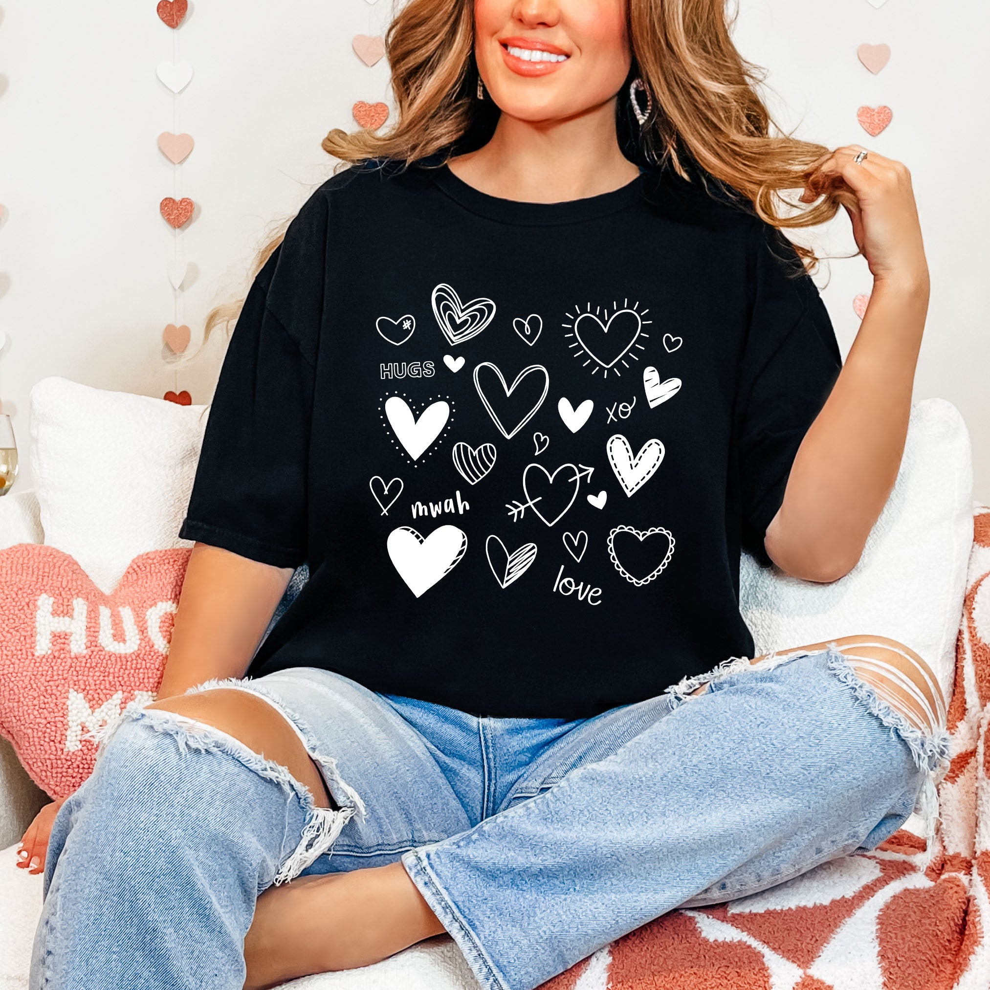 Love Heart Collage | Garment Dyed Tee