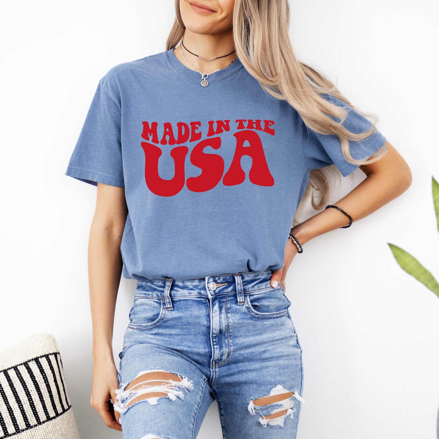 Made In The USA Wavy | Garment Dyed Short Sleeve Tee