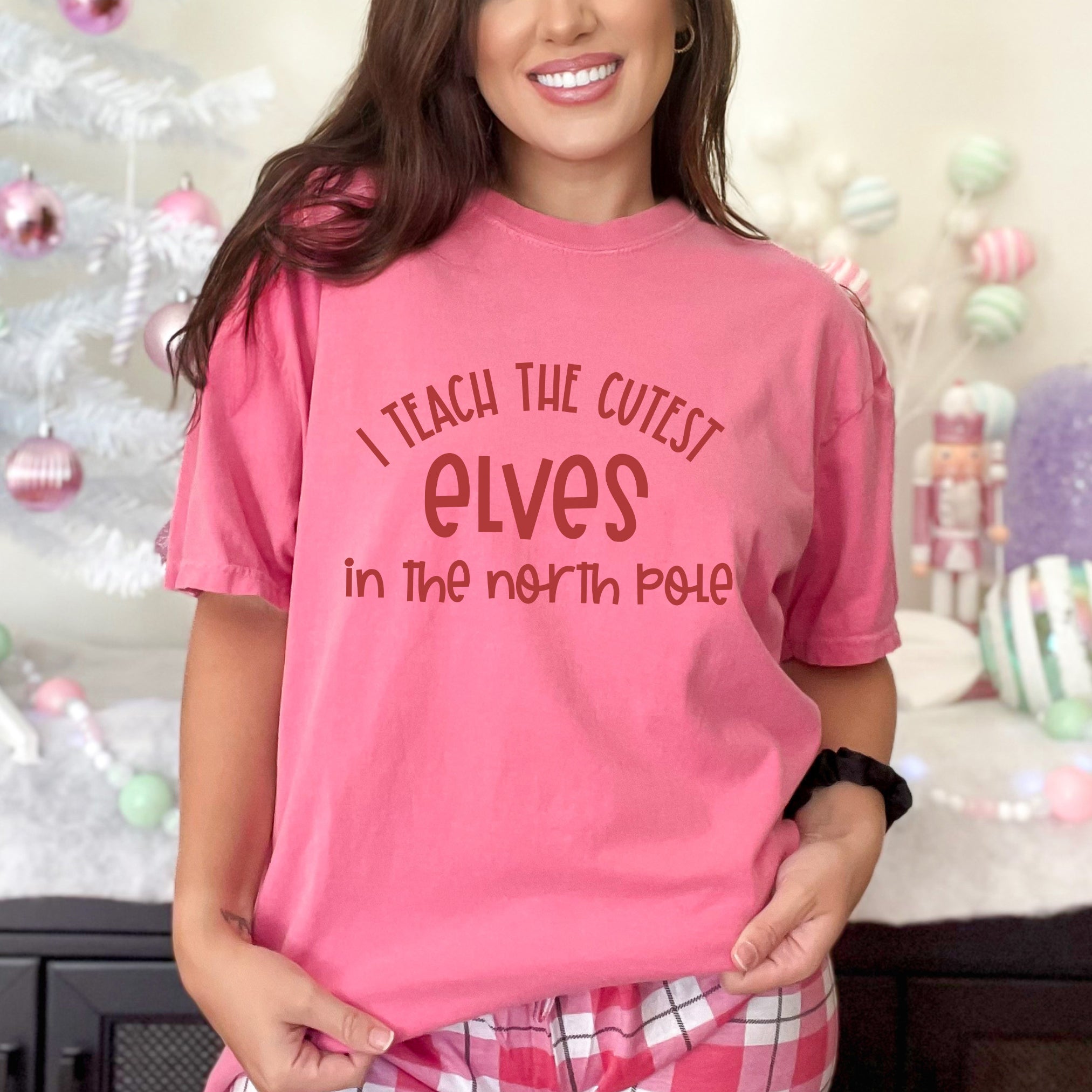 I Teach The Cutest Elves In The North Pole | Garment Dyed Tee