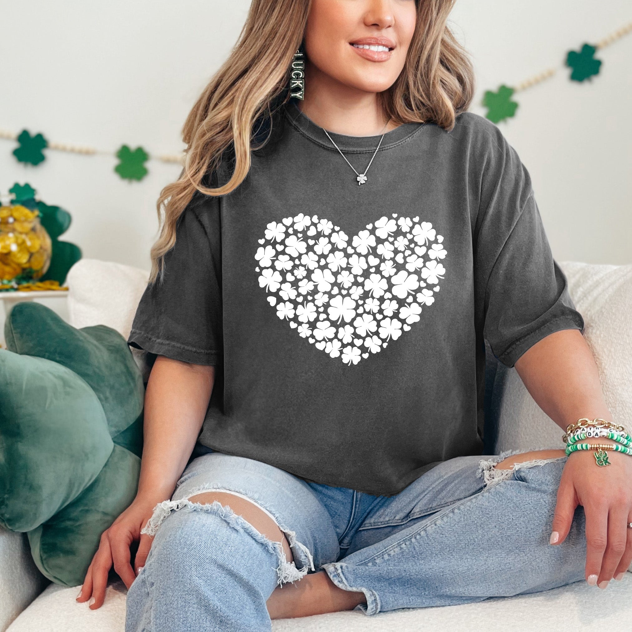 Shamrock Heart | Garment Dyed Tee