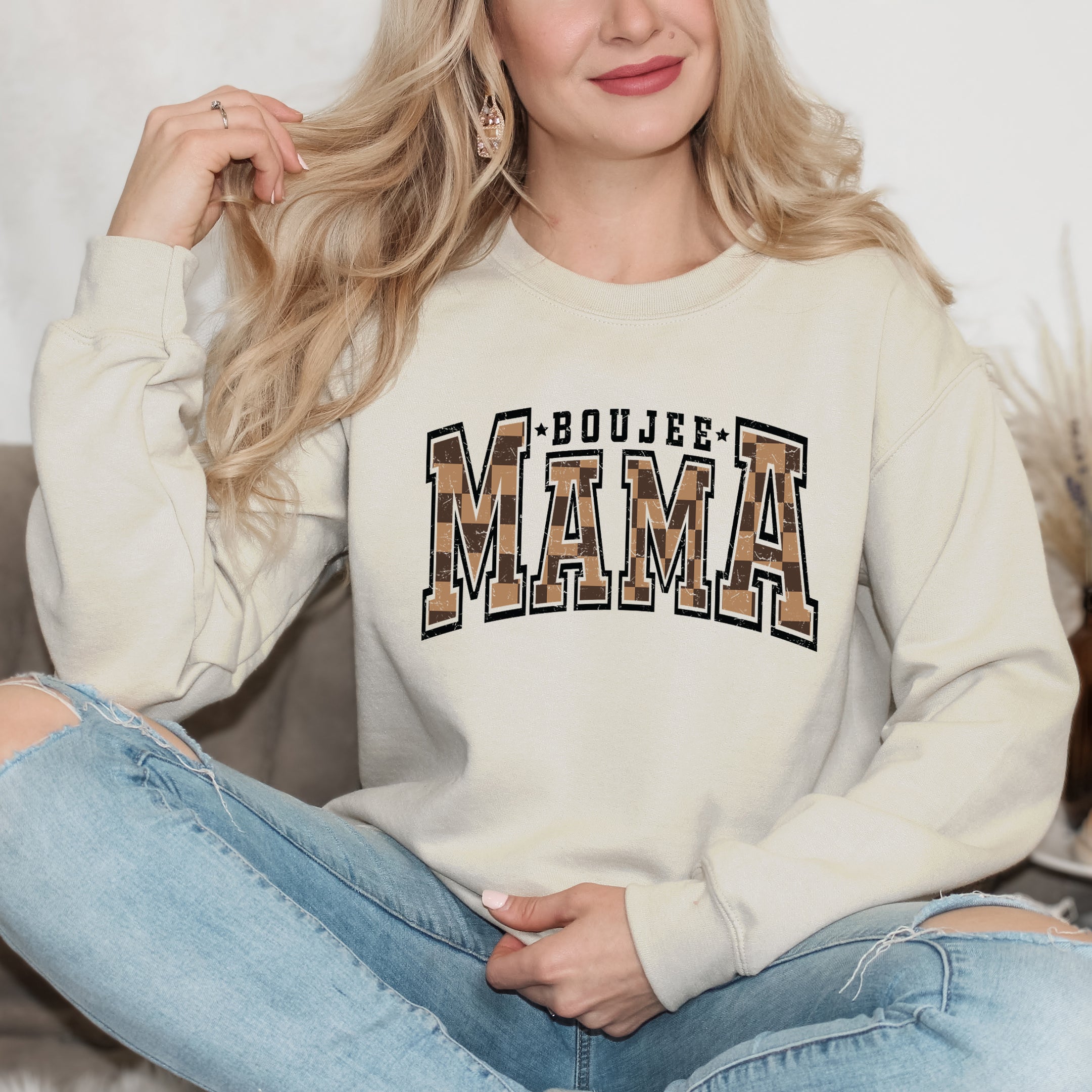 Boujee Mama Plaid | Sweatshirt