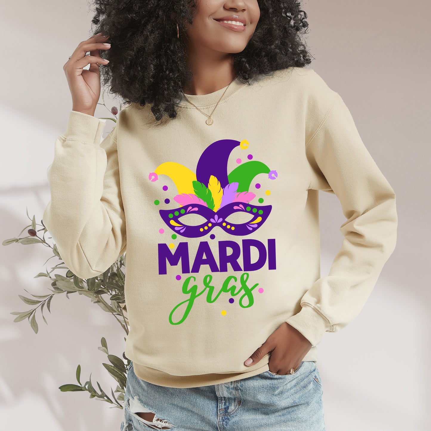 Mardi Gras Mask | Sweatshirt