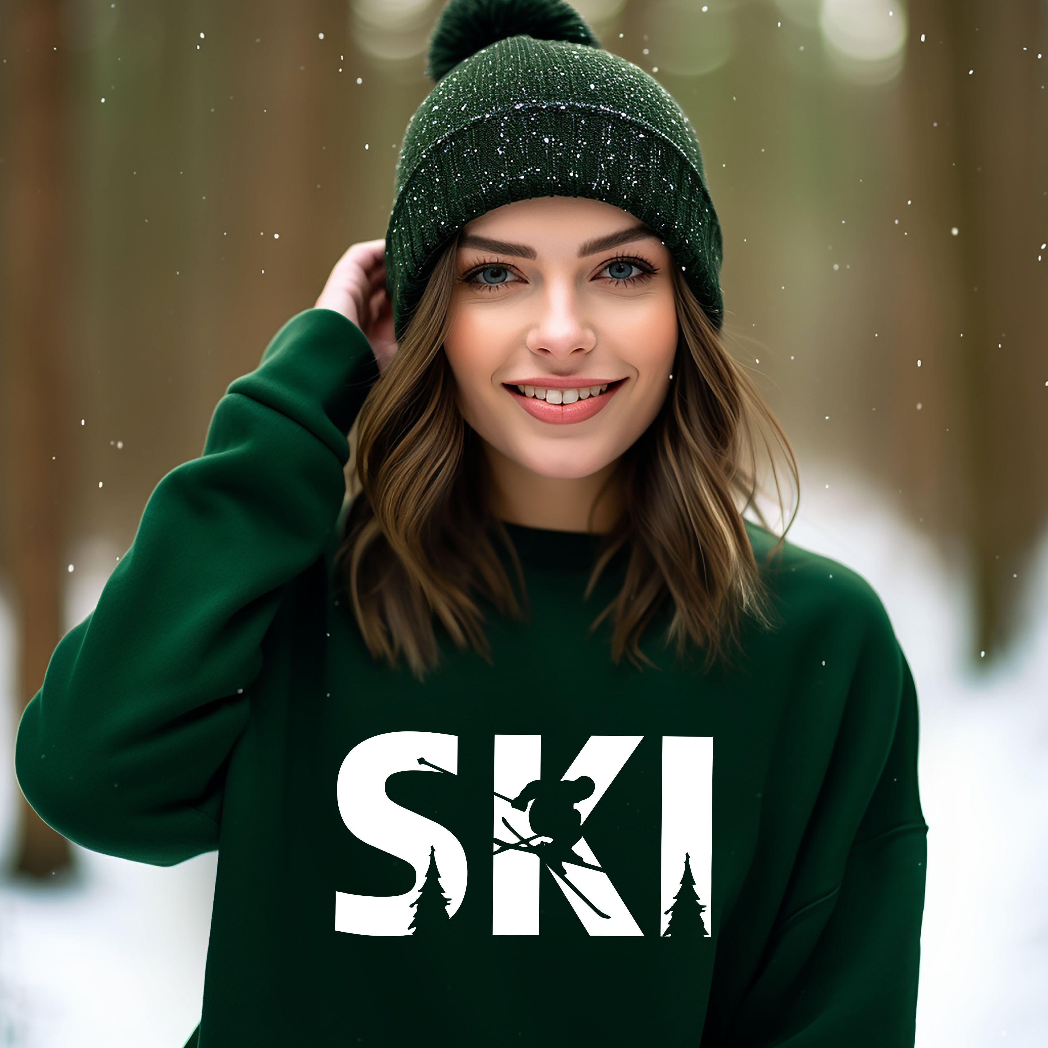 Ski With Trees | Sweatshirt
