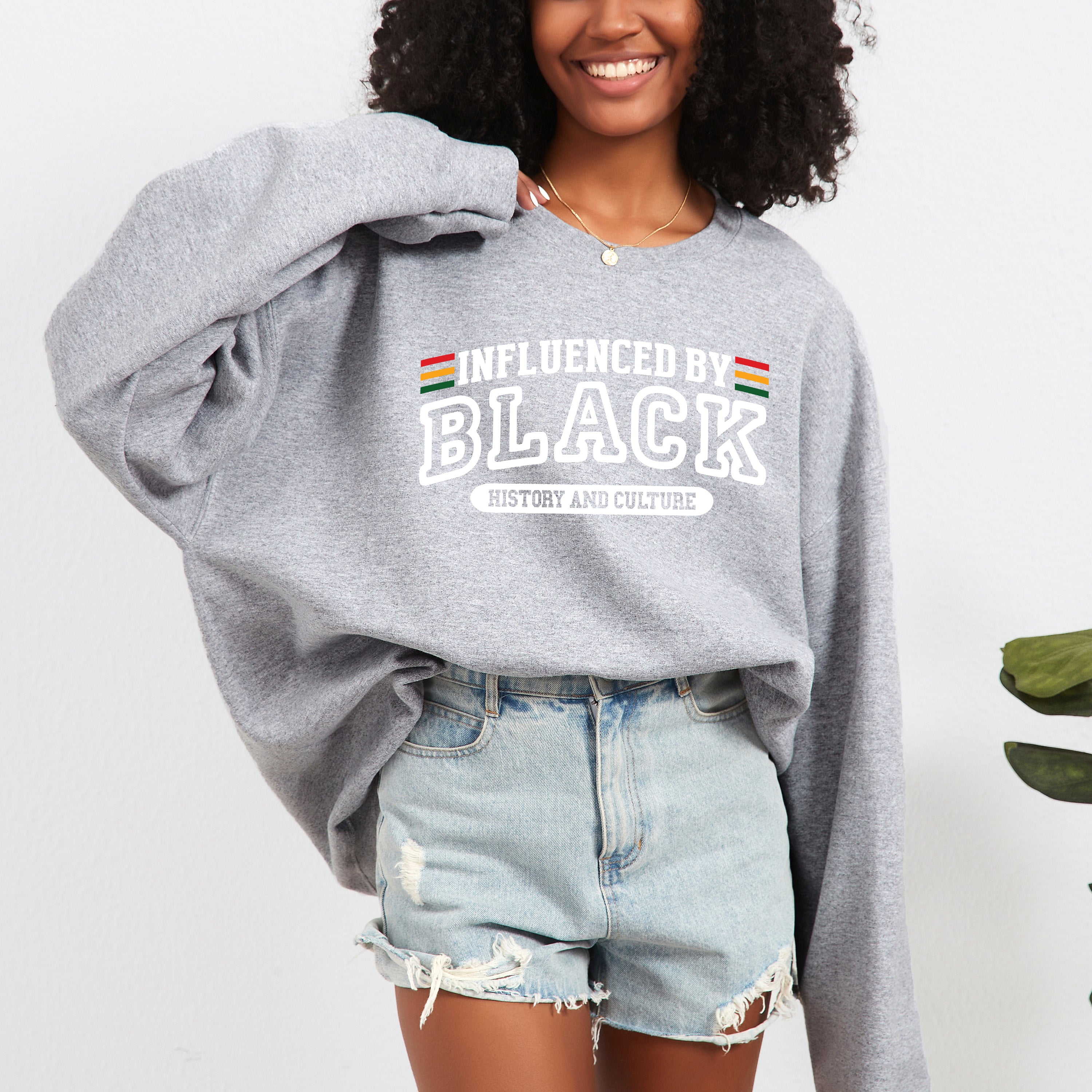 Influenced By Black History And Culture White | Sweatshirt